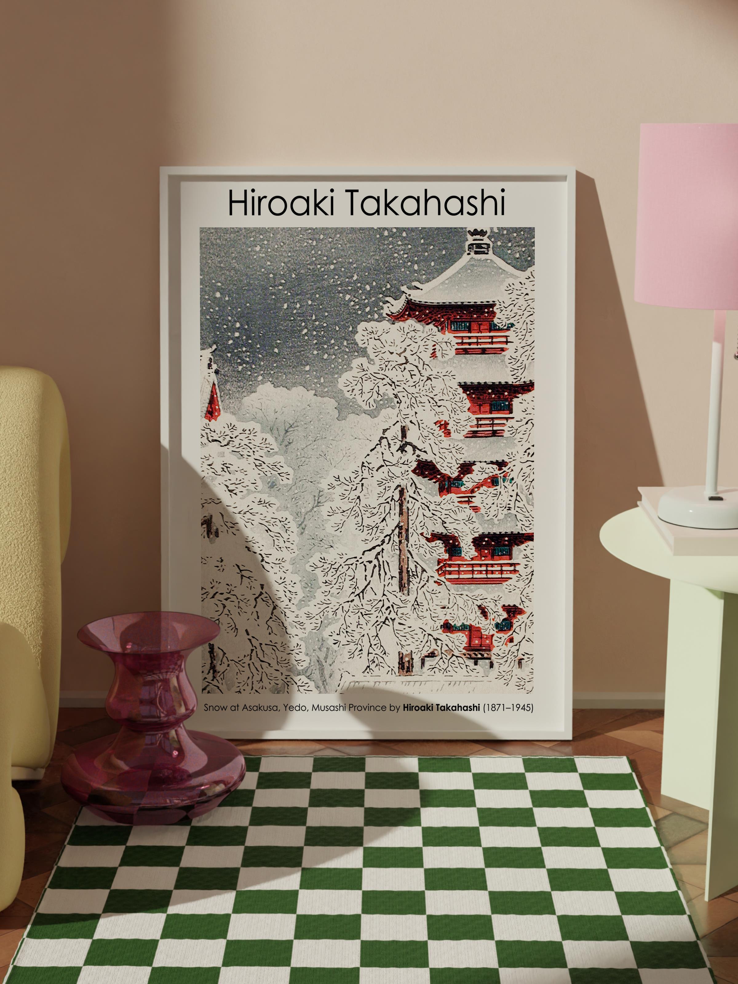 Japon Sanatı Tablo Seti, 3 Adet Beyaz Çerçeve ve Hokusai Poster - Yatak Odası, Mutfak, Salon Dekoru