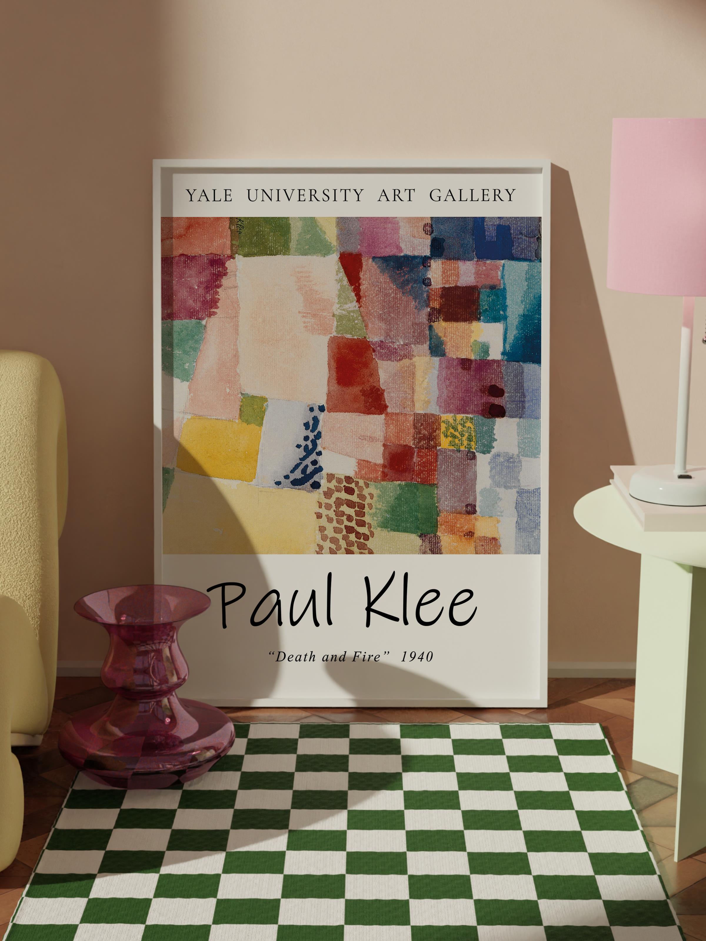 Paul Klee Tablo Seti, 3 Adet Beyaz Çerçeve ve Poster - Mutfak, Salon, Yatak Odası Duvar Dekoru