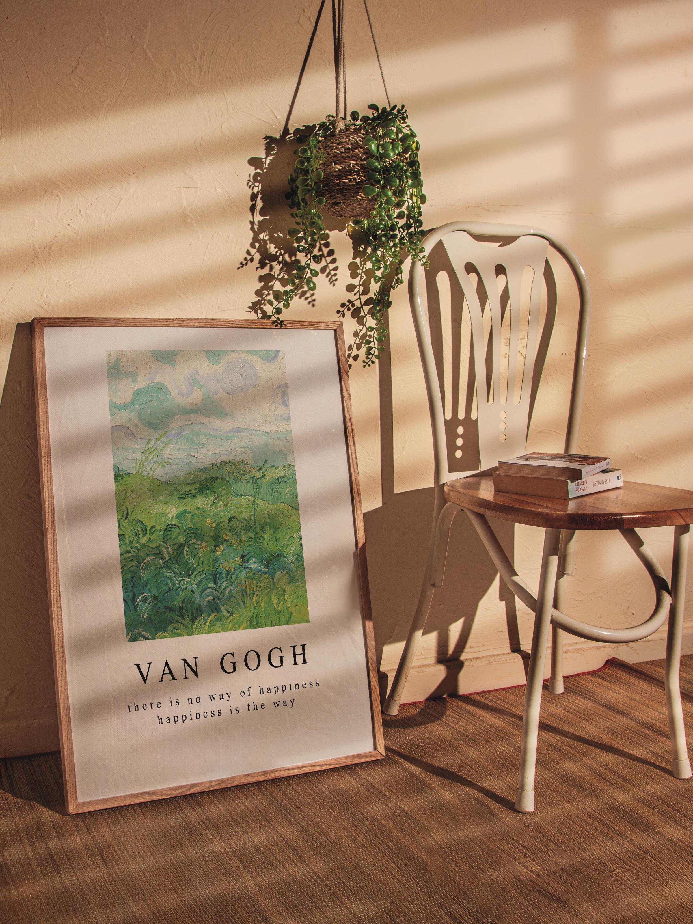 Van Gogh Tablo Seti, 3 Adet Ahşap Çerçeve ve Sanat Serisi Poster - Yatak Odası, Mutfak, Salon Dekoru