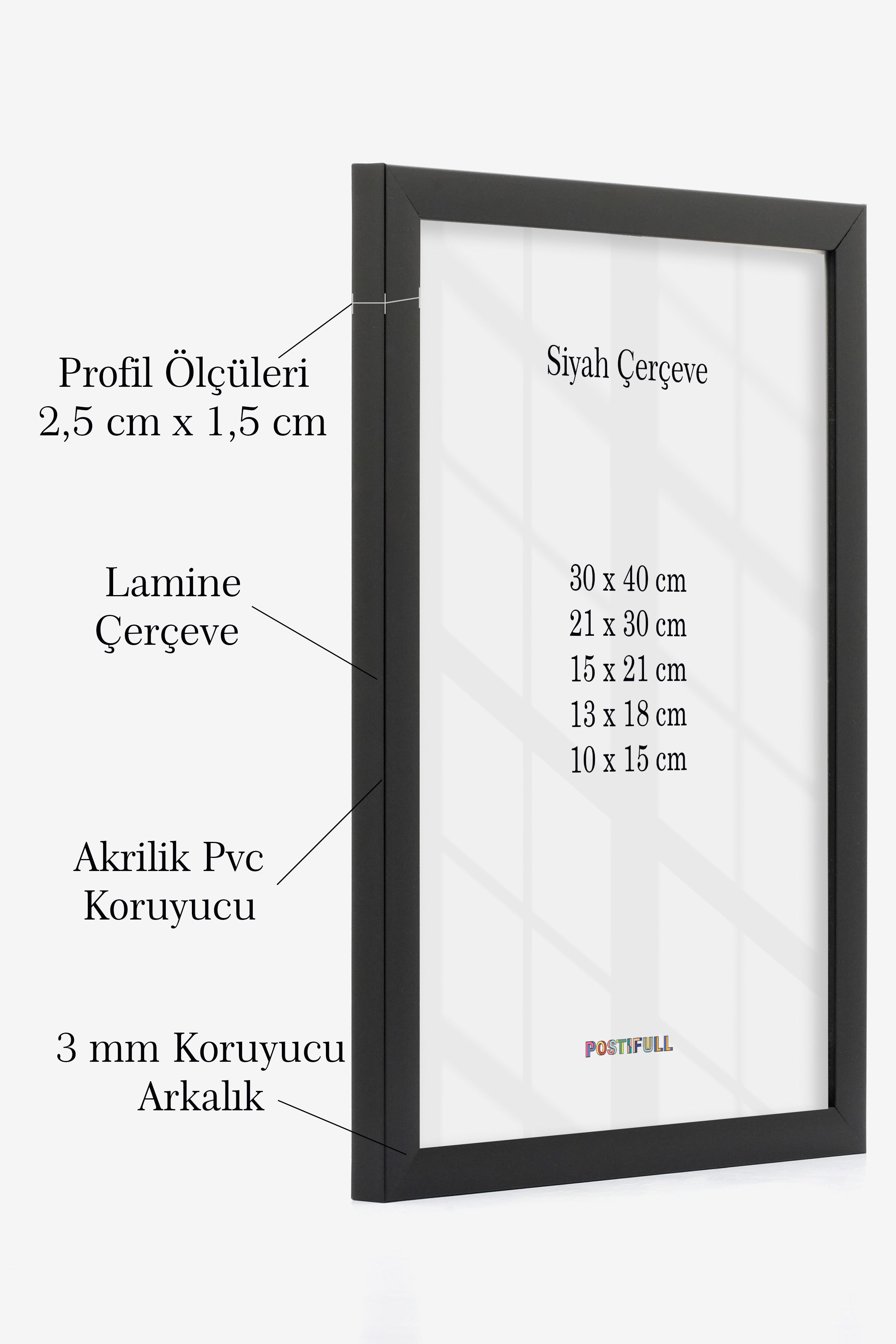 Siyah Çerçeve, Poster ve Fotoğraf Çerçevesi, Resim Duvar Çerçevesi, Salon, Mutfak, Ofis Çerçevesi