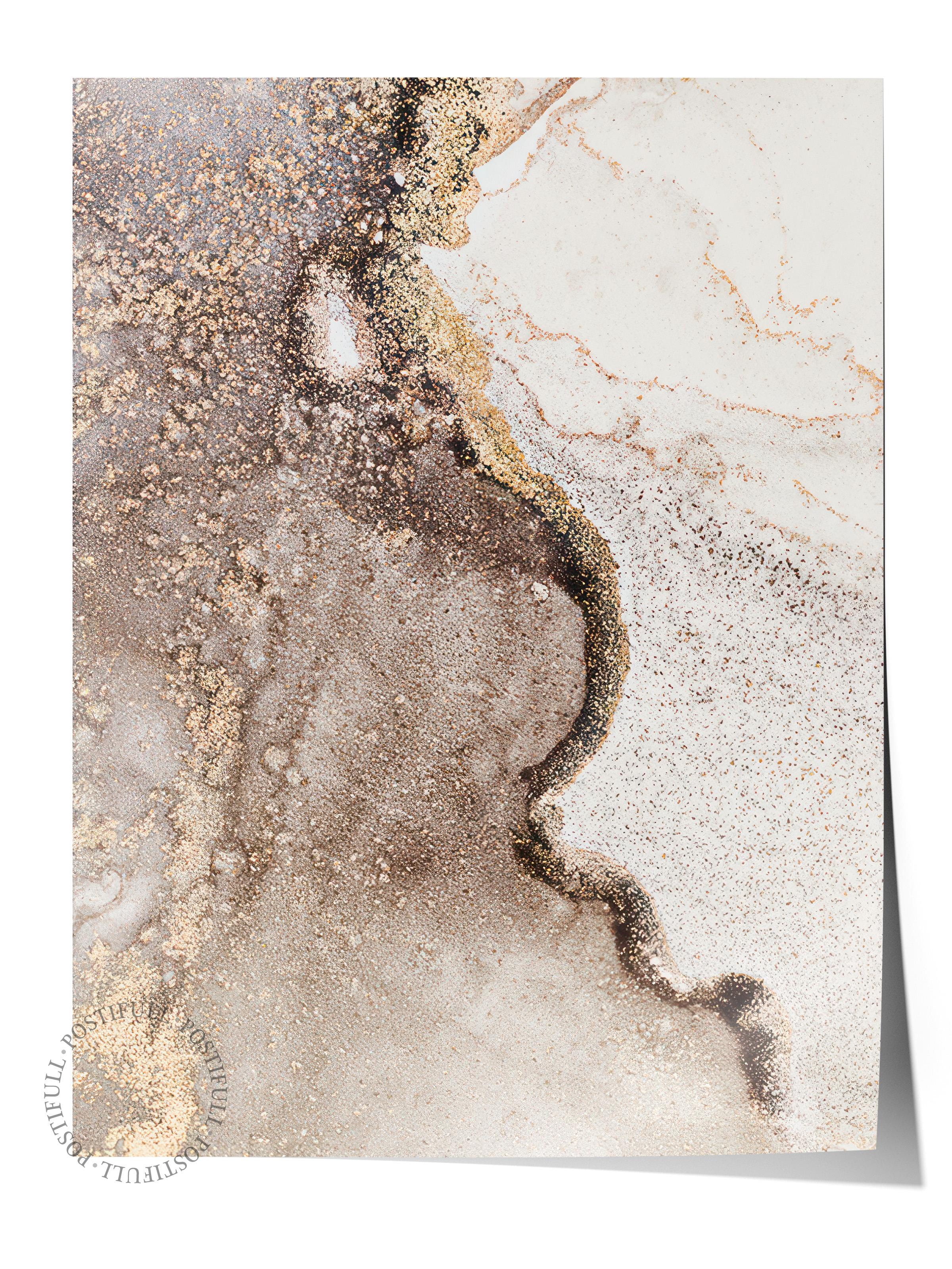 Abstract Beige Marble Poster, Dikey Duvar Tablosu Comfort Serisi NO:108427