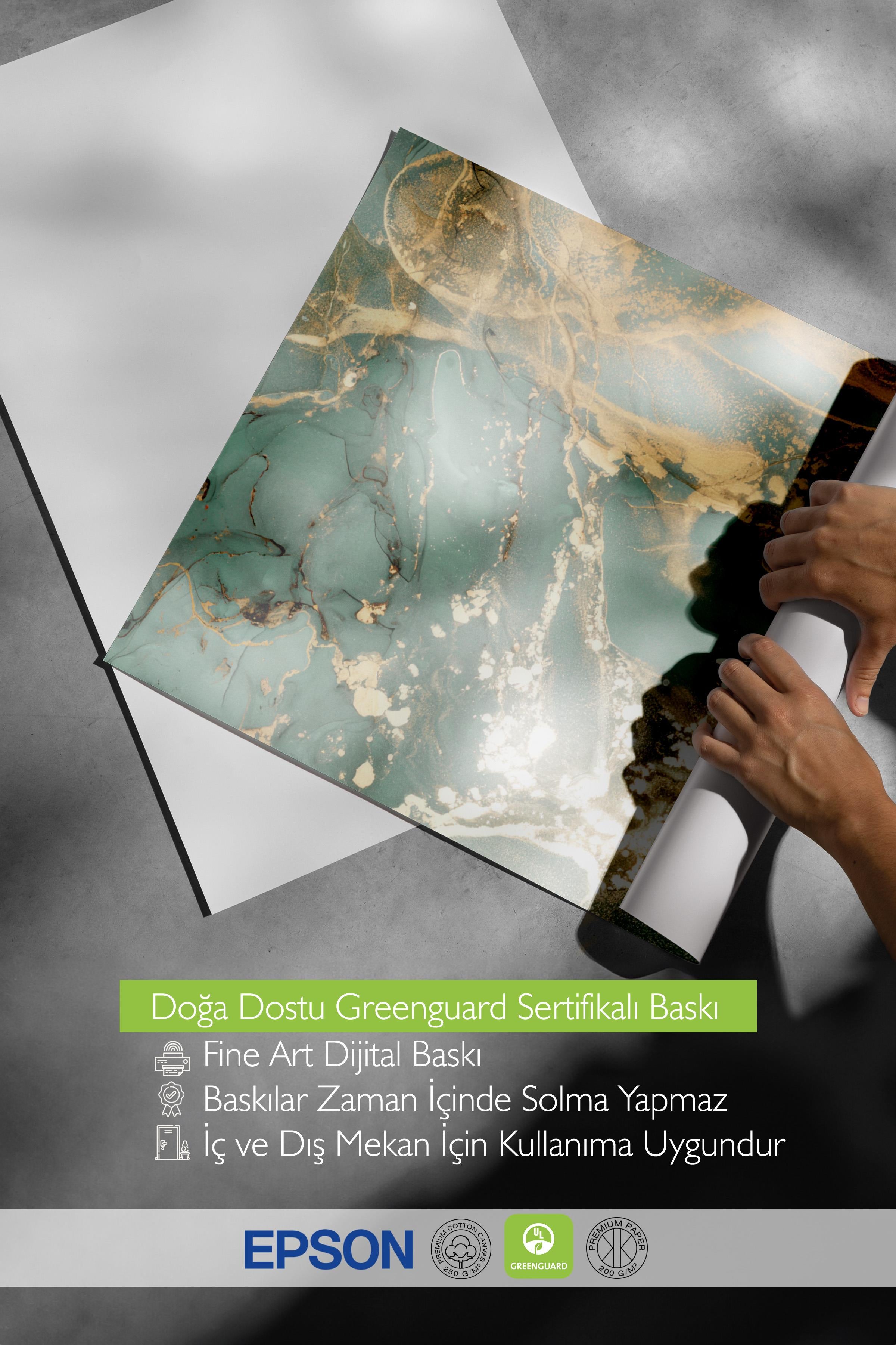 Abstract Green Marble No1 Poster, Dikey Duvar Tablosu Comfort Serisi NO:108452