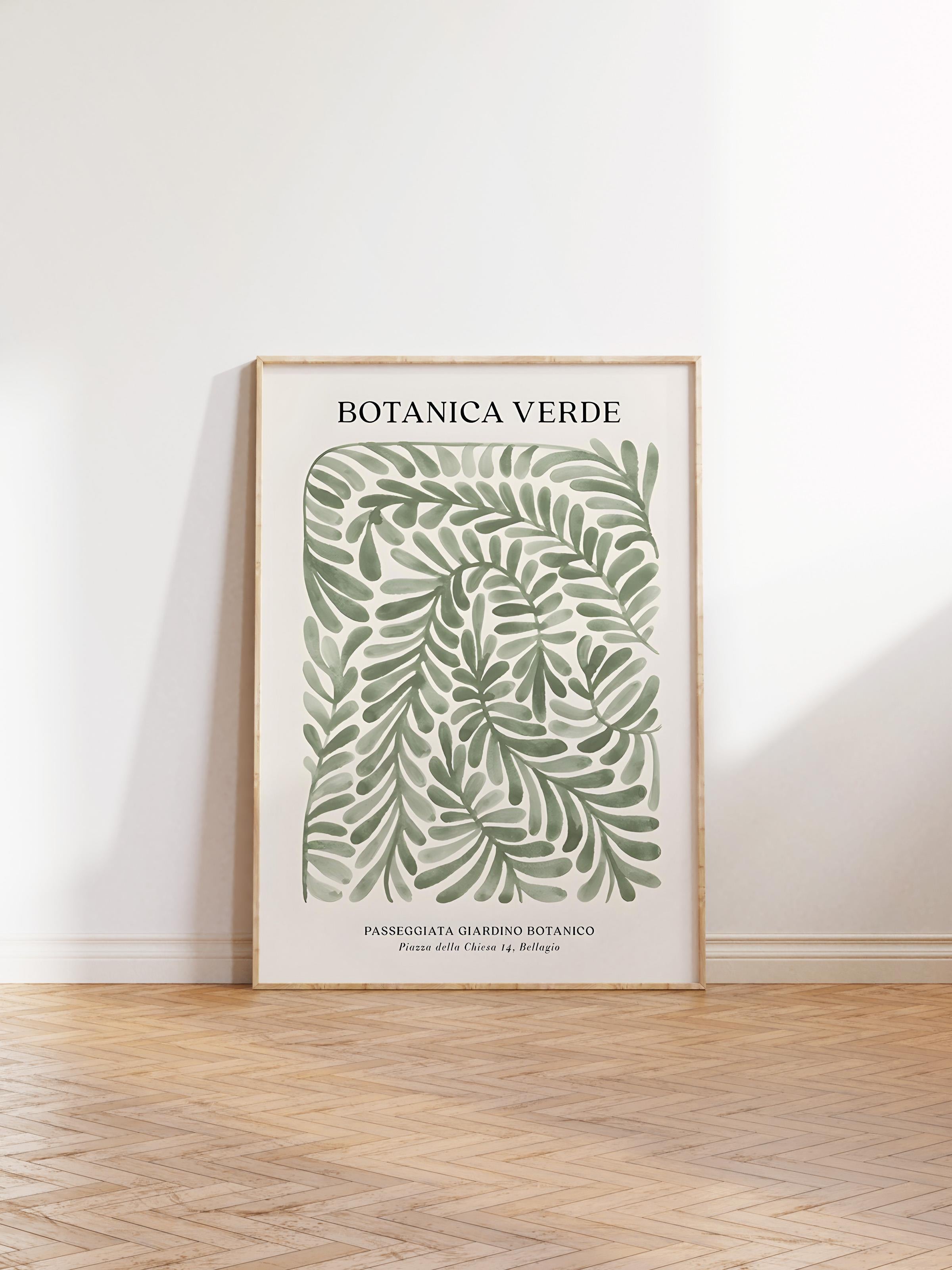 Ahşap Çerçeveli Tablo, Poster ve Çerçeve Seti, Botanica Verde Comfort Serisi NO:108594