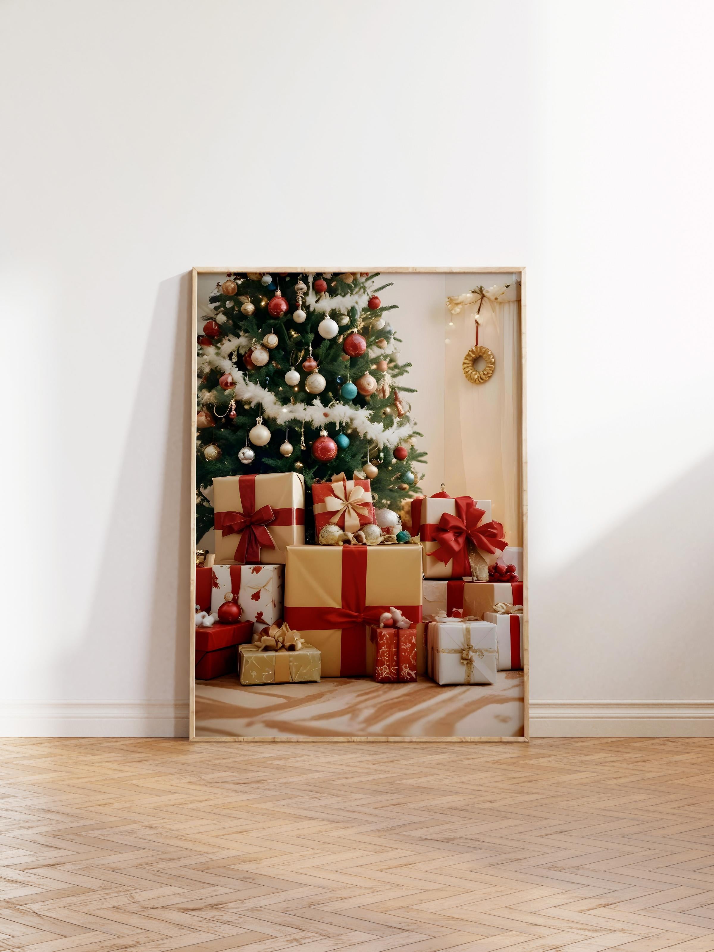 Ahşap Çerçeveli Tablo, Yılbaşı Poster, Yılbaşı Dekoru,Christmas Gifts Comfort Serisi NO:108648