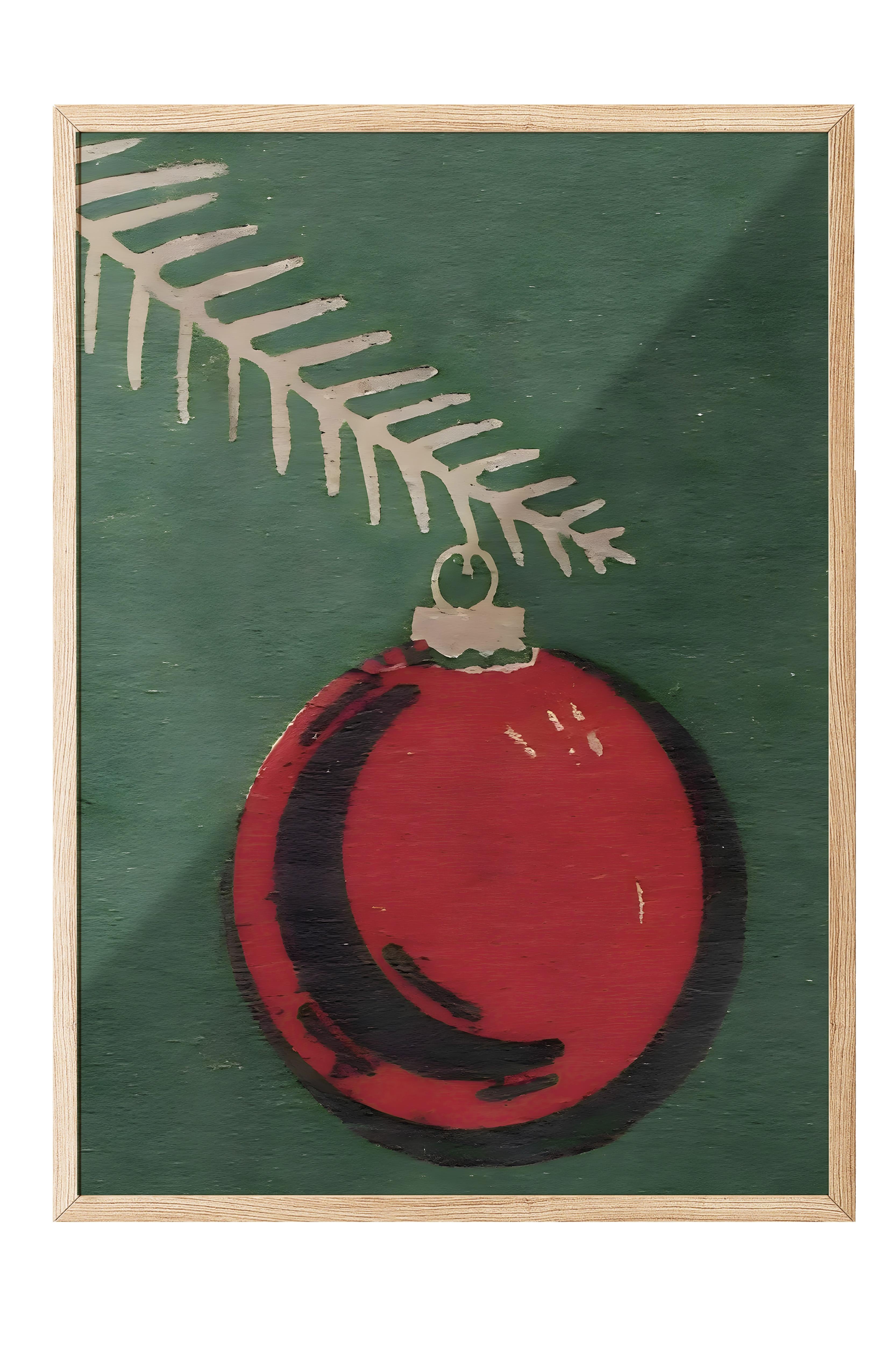 Ahşap Çerçeveli Tablo, Yılbaşı Poster, Yılbaşı Dekoru,Retro Christmas Comfort Serisi NO:108682