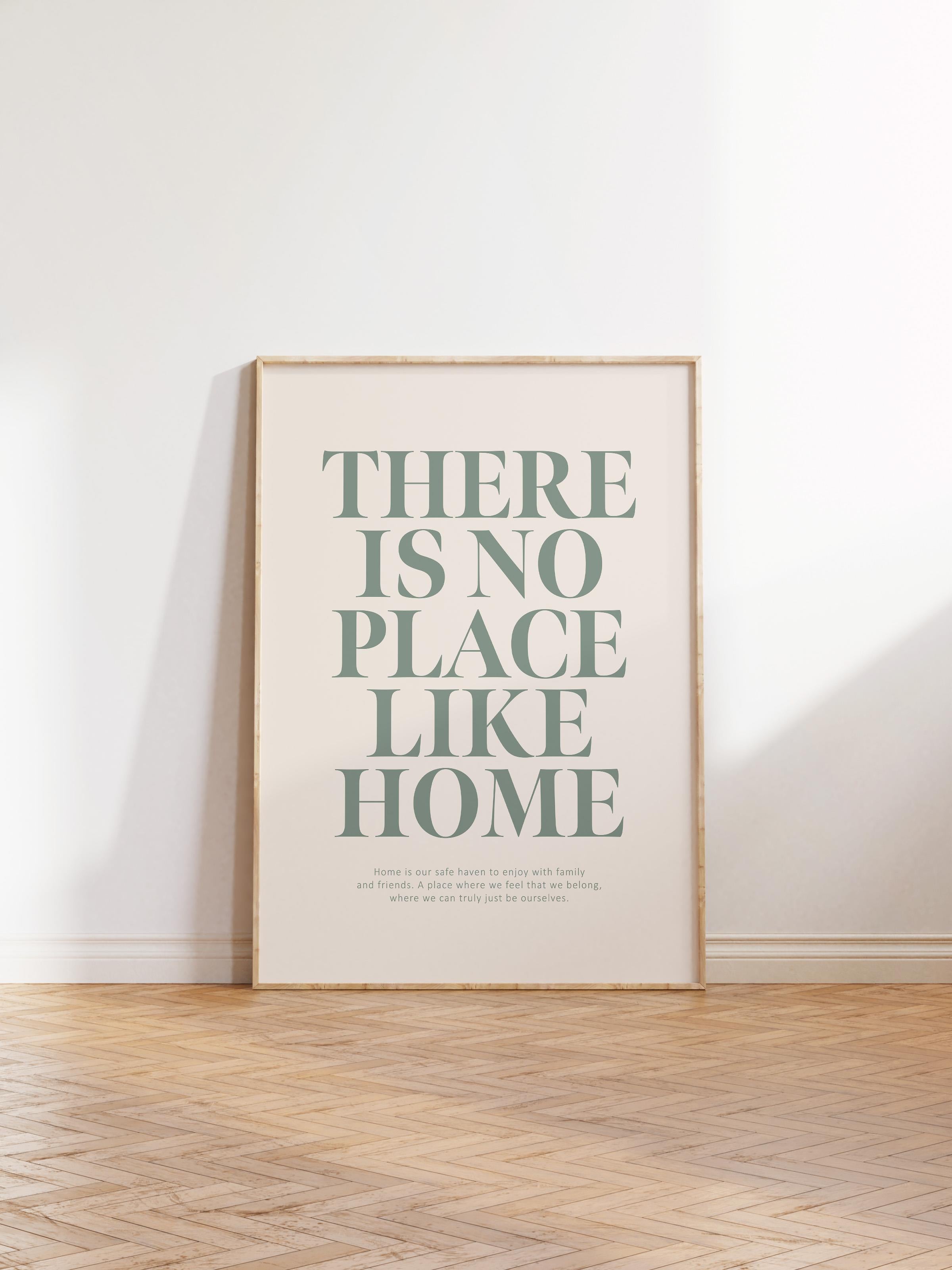 Ahşap Çerçeveli Tablo, Poster ve Çerçeve Seti, There Is No Place Like Home Comfort Serisi NO:108596