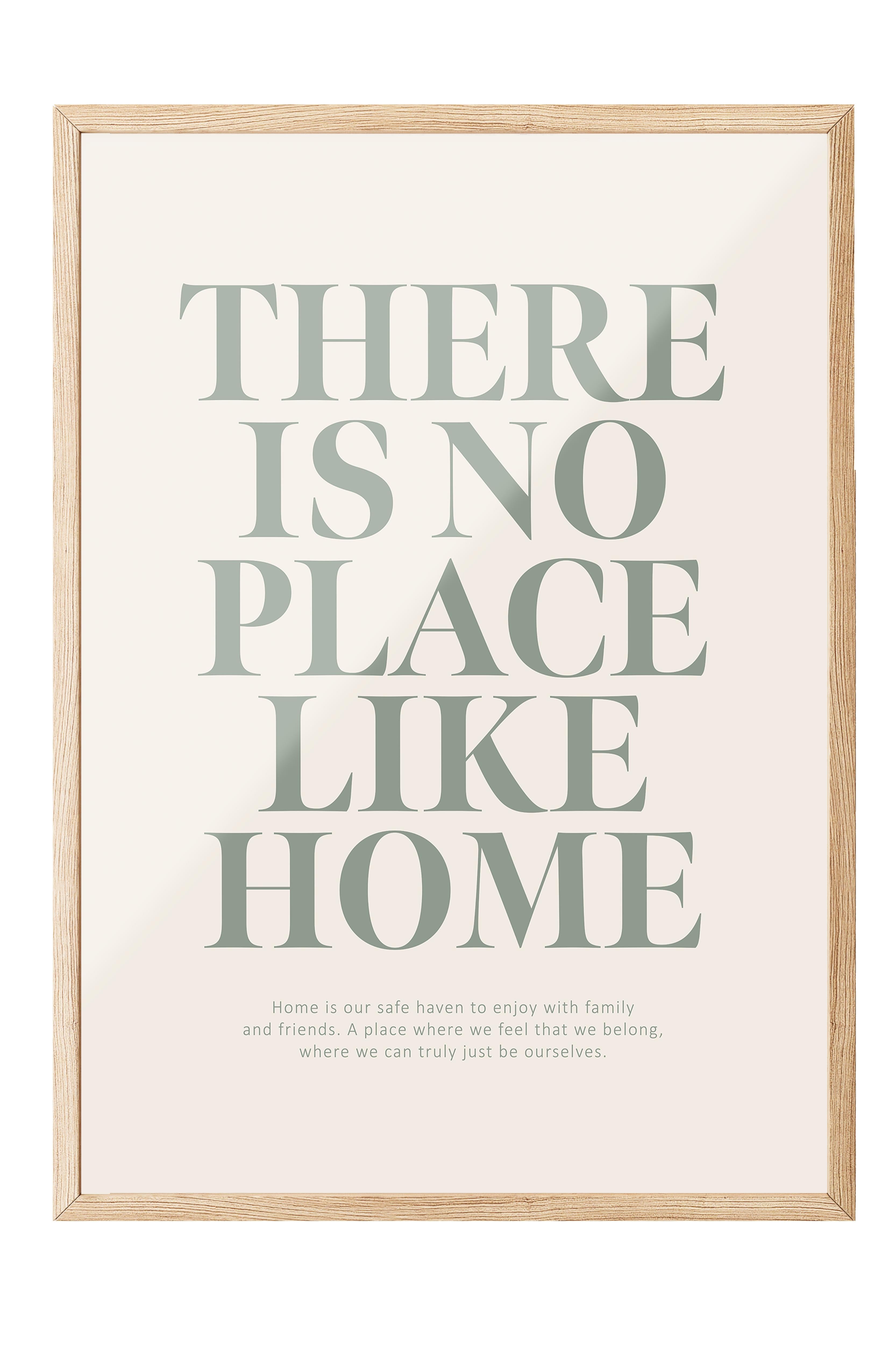 Ahşap Çerçeveli Tablo, Poster ve Çerçeve Seti, There Is No Place Like Home Comfort Serisi NO:108596