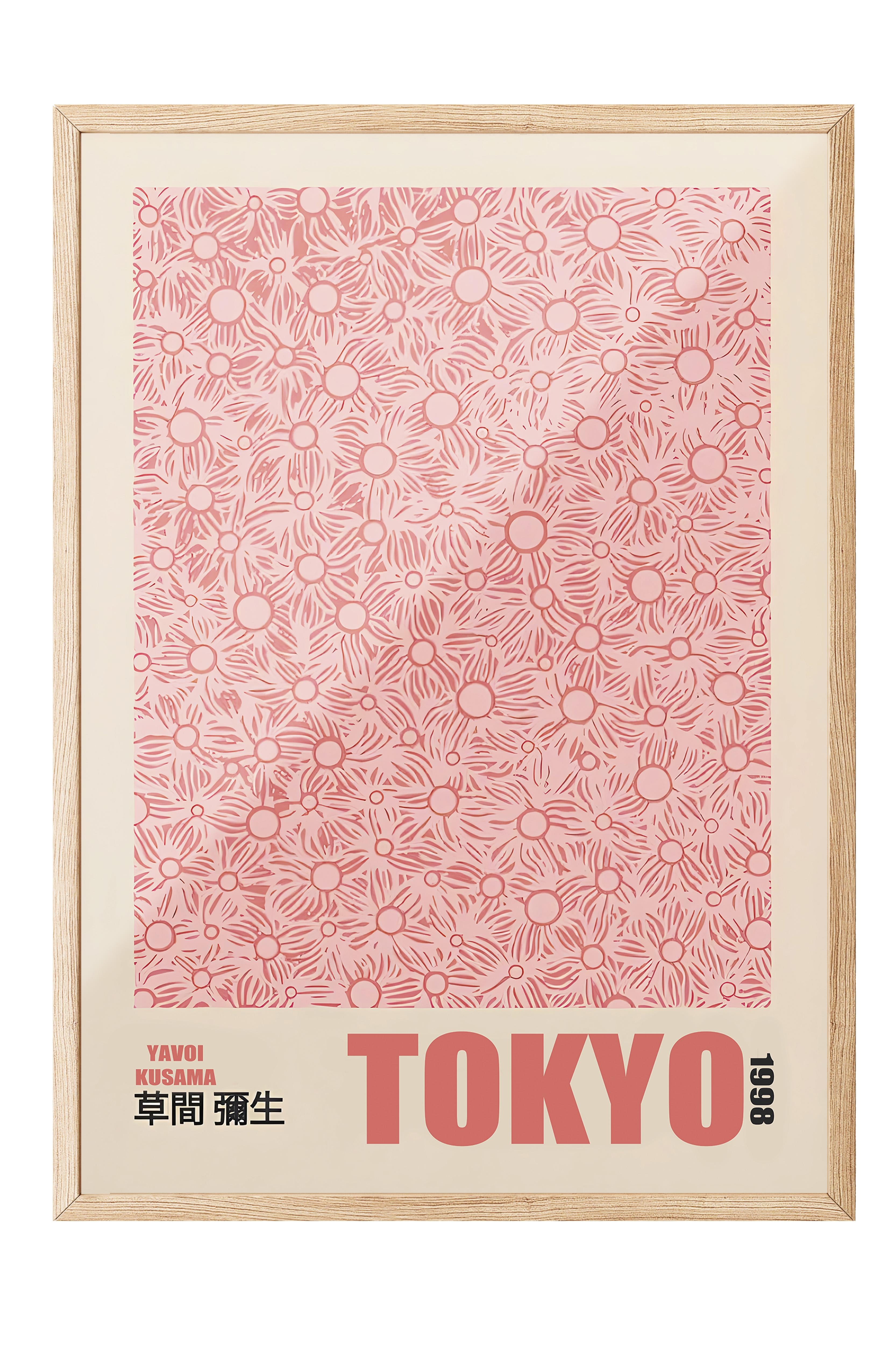 Ahşap Çerçeveli Tablo, Poster ve Çerçeve Seti, Yayoi Kusama - Tokyo Comfort Serisi NO:108719