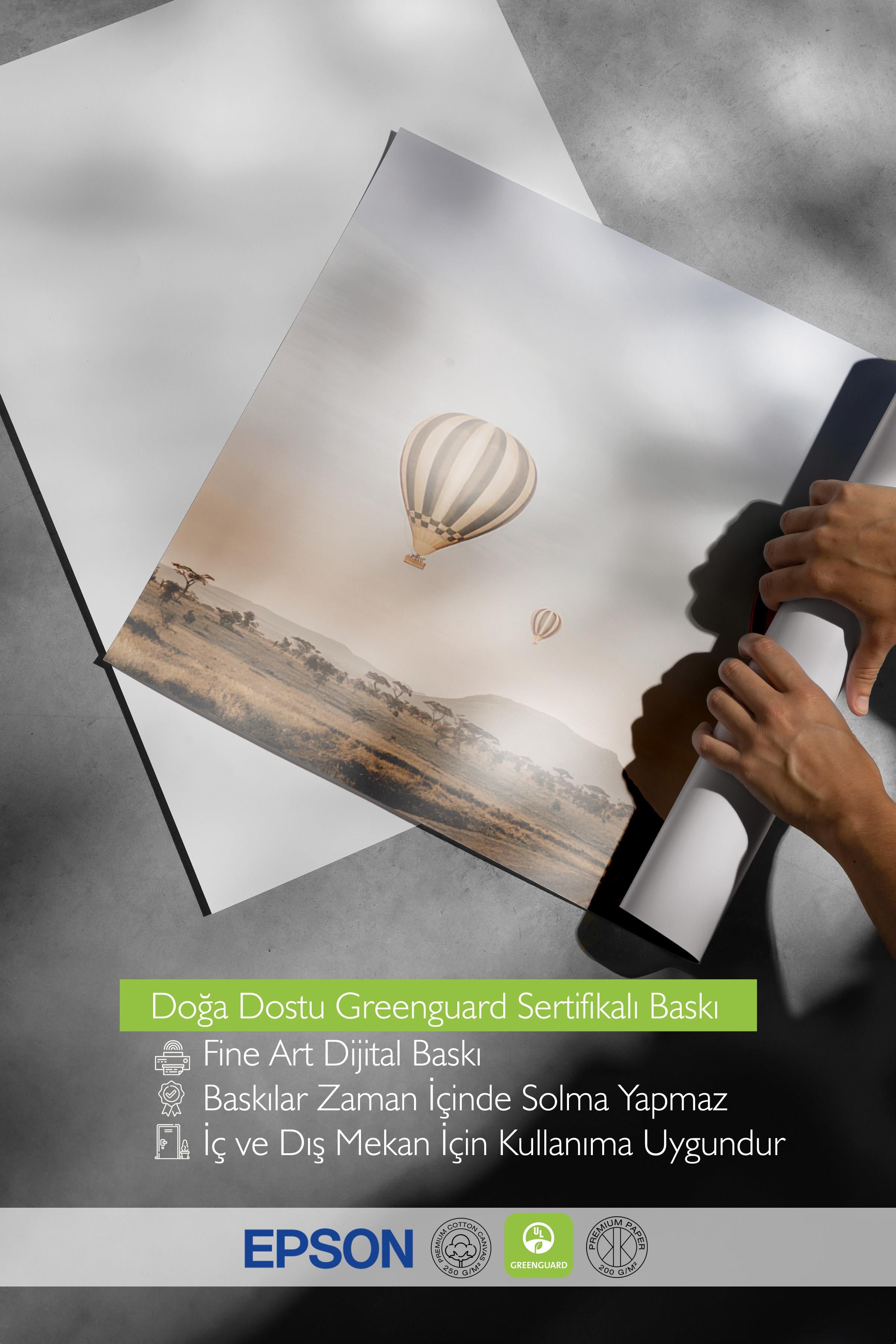 Air Balloons Over Serengeti Poster, Yatay Duvar Tablosu Comfort Serisi NO:108466