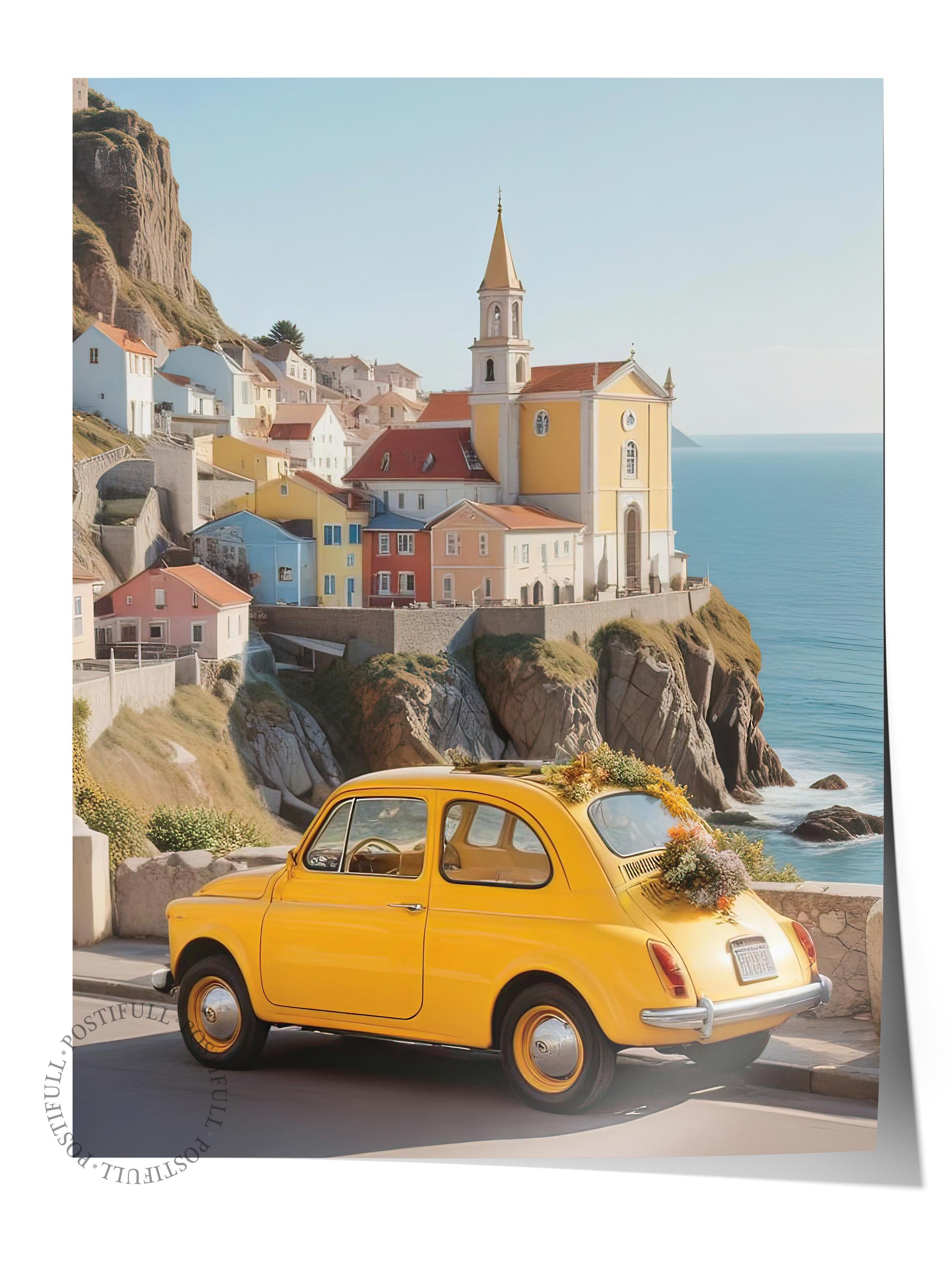 Amalfi Adventure Poster, Çerçevesiz Duvar Posteri, Dikey Duvar Tablosu Comfort Serisi NO:108338