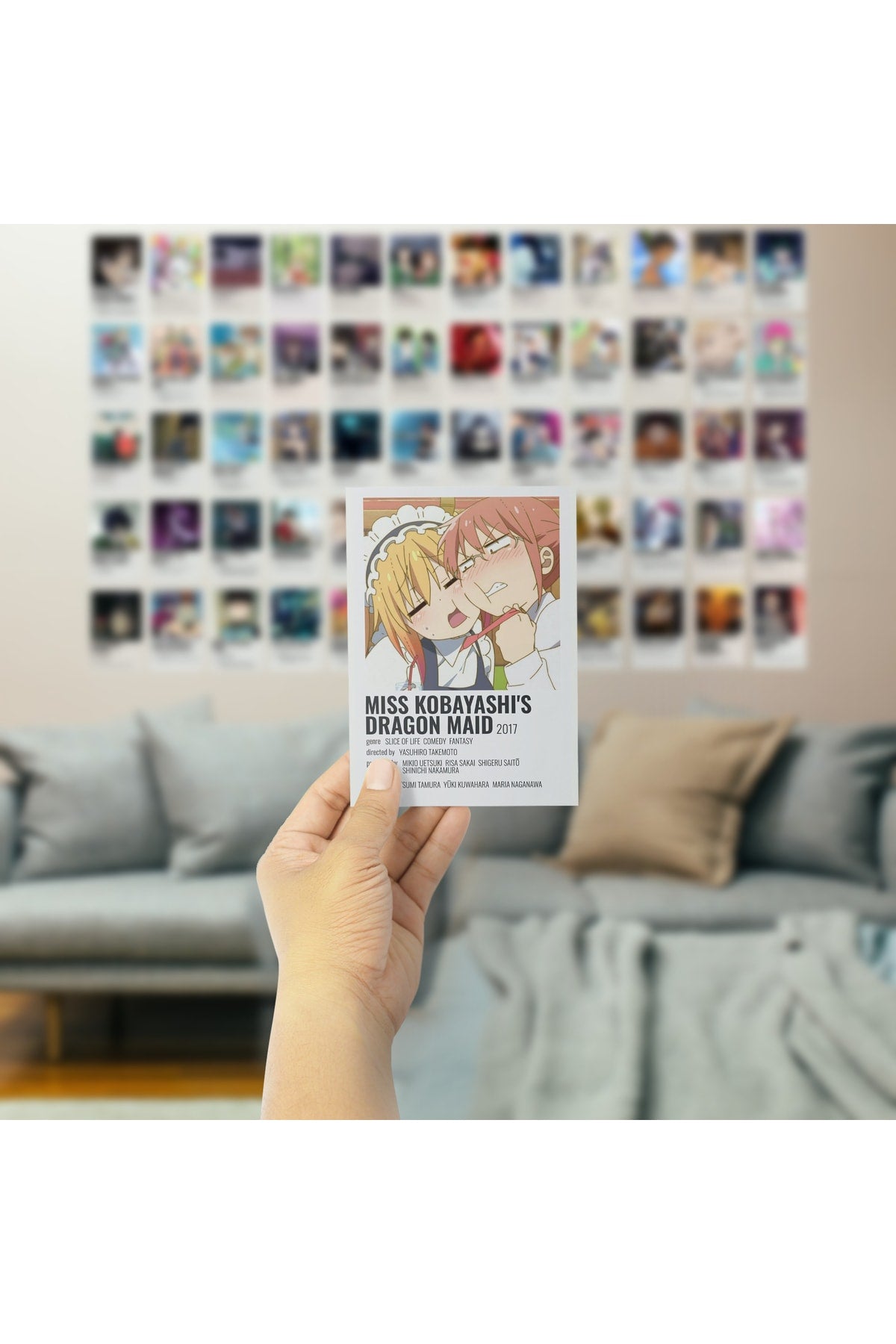 Anime Duvar Poster Seti - Poster Kolaj Seti - Arkası Yapışkanlı 60 Adet 10cm*15cm - Kutulu Set