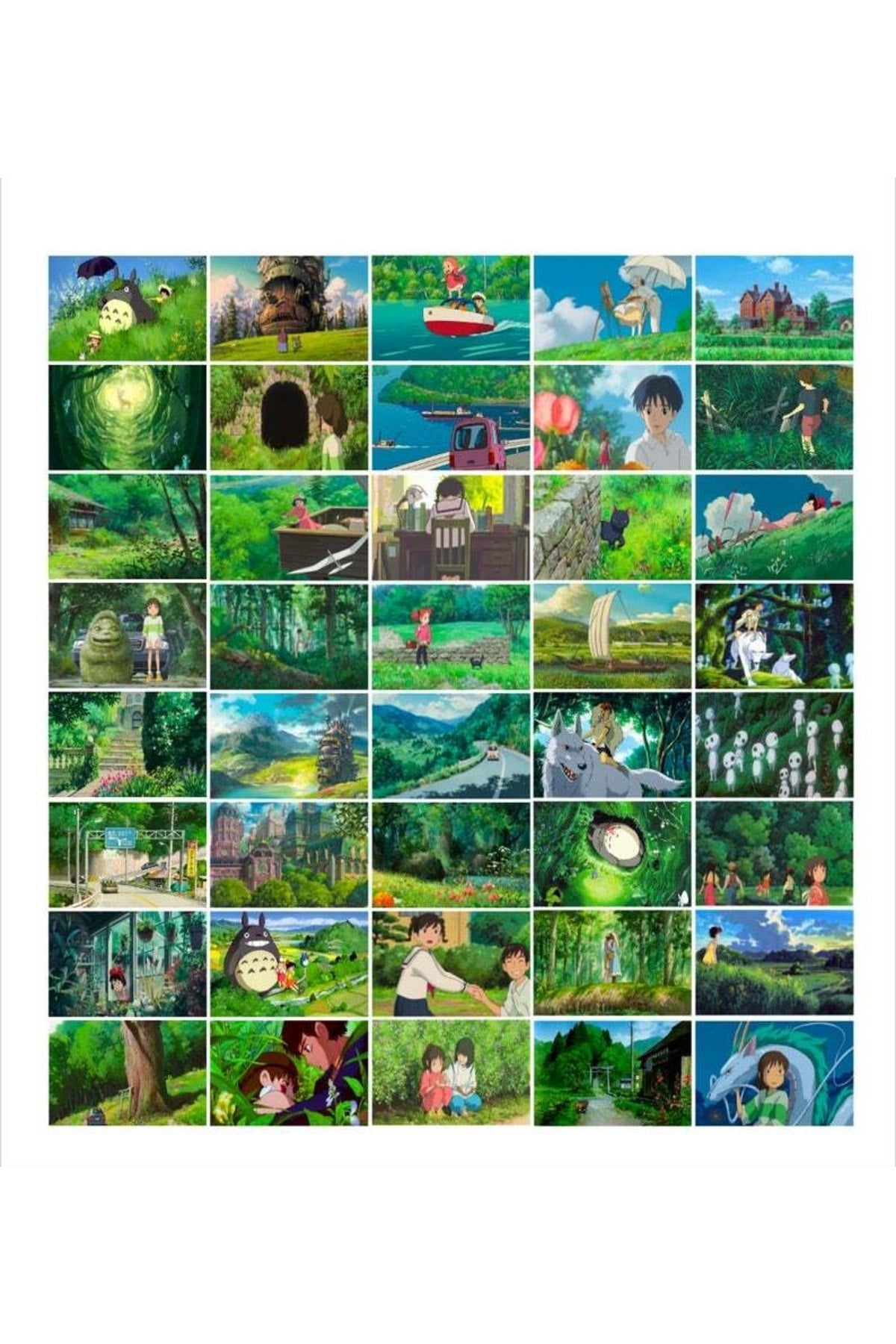 Anime Duvar Posteri Kolaj Seti - 40 Adet - Arkası Yapışkanlı Poster Seti - 10cm*15cm - Kutulu Set