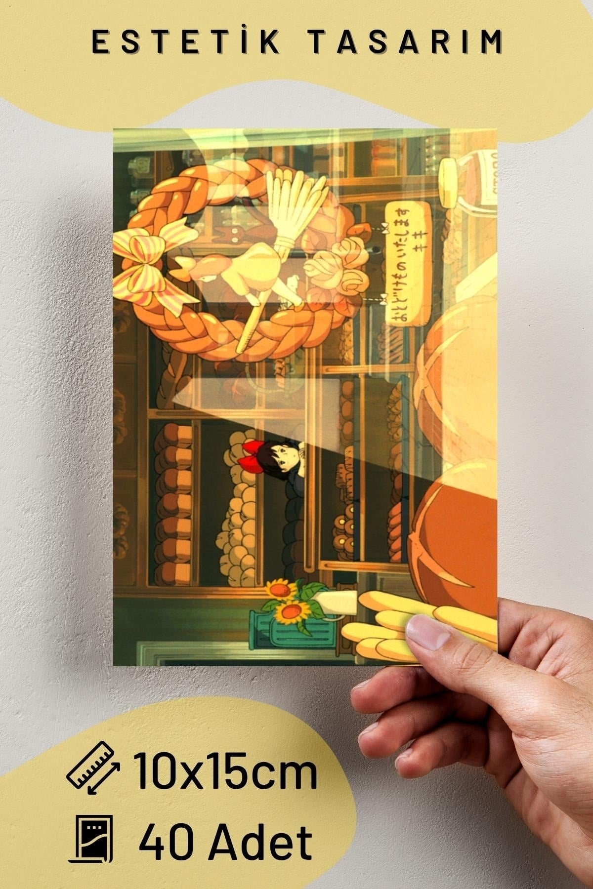 Anime Duvar Posteri Kolaj Seti - 40 Adet - Arkası Yapışkanlı Poster Seti - 10cm*15cm - Kutulu Set