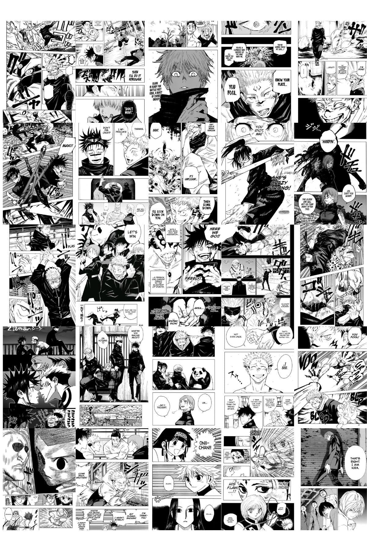 Anime Poster Seti, Arkası Yapışkanlı 80 Adet Manga Poster Kolaj Seti, Anime Hediyelik, Kutulu Set