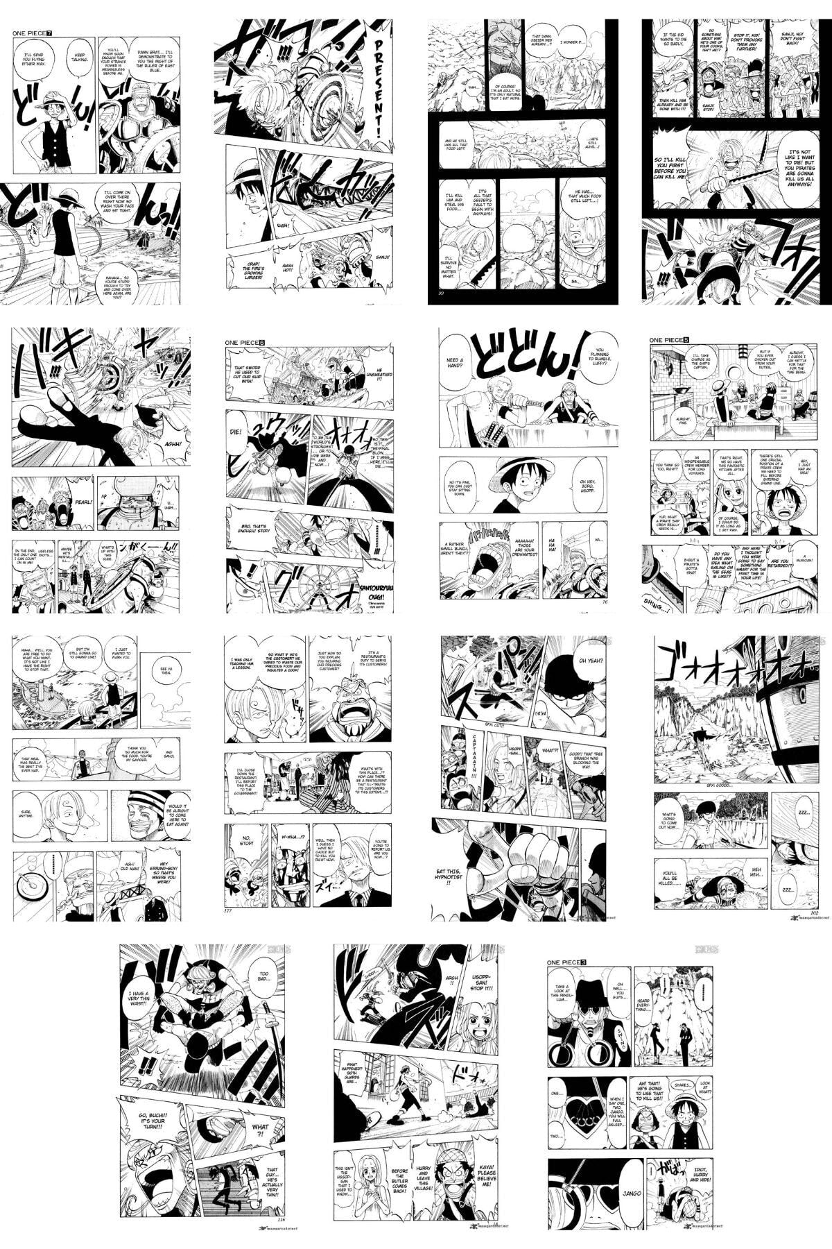Anime Poster Seti, Arkası Yapışkanlı One Piece Poster, Manga Poster Kolaj Seti 60 Adet, Anime Poster