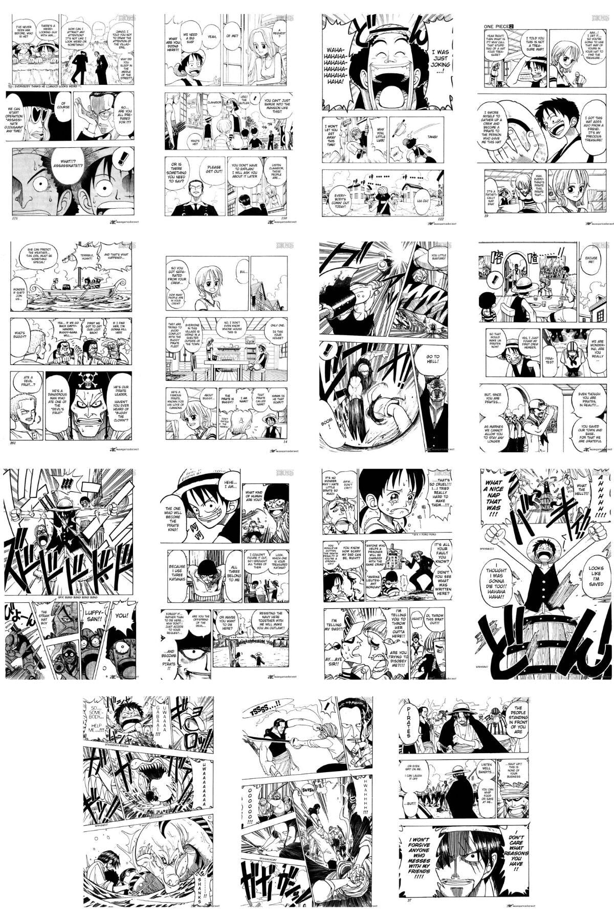 Anime Poster Seti, Arkası Yapışkanlı One Piece Poster, Manga Poster Kolaj Seti 60 Adet, Anime Poster