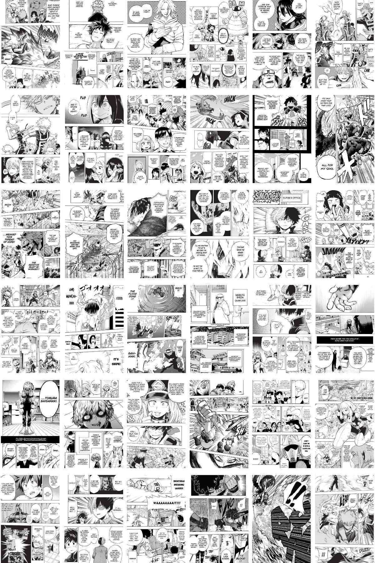 Anime Poster Seti - "my Hero Academia" Manga Kolaj Seti - 144 Adet Arkası Yapışkanlı 10cm*15cm