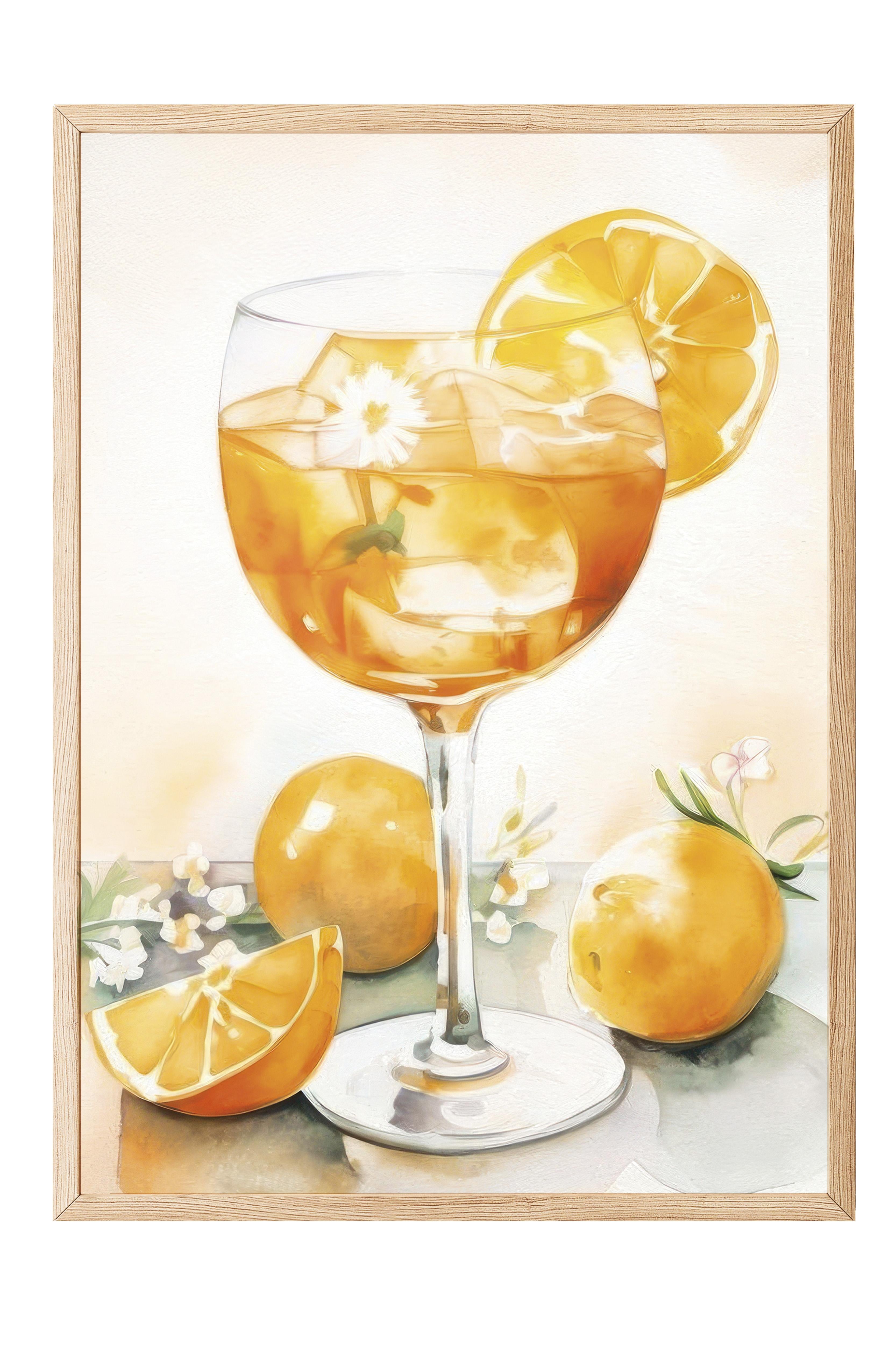 Aperol Art Çerçeveli Tablo, Ahşap Çerçeve ve Poster, Dikey Duvar Tablosu Comfort Serisi NO:108567