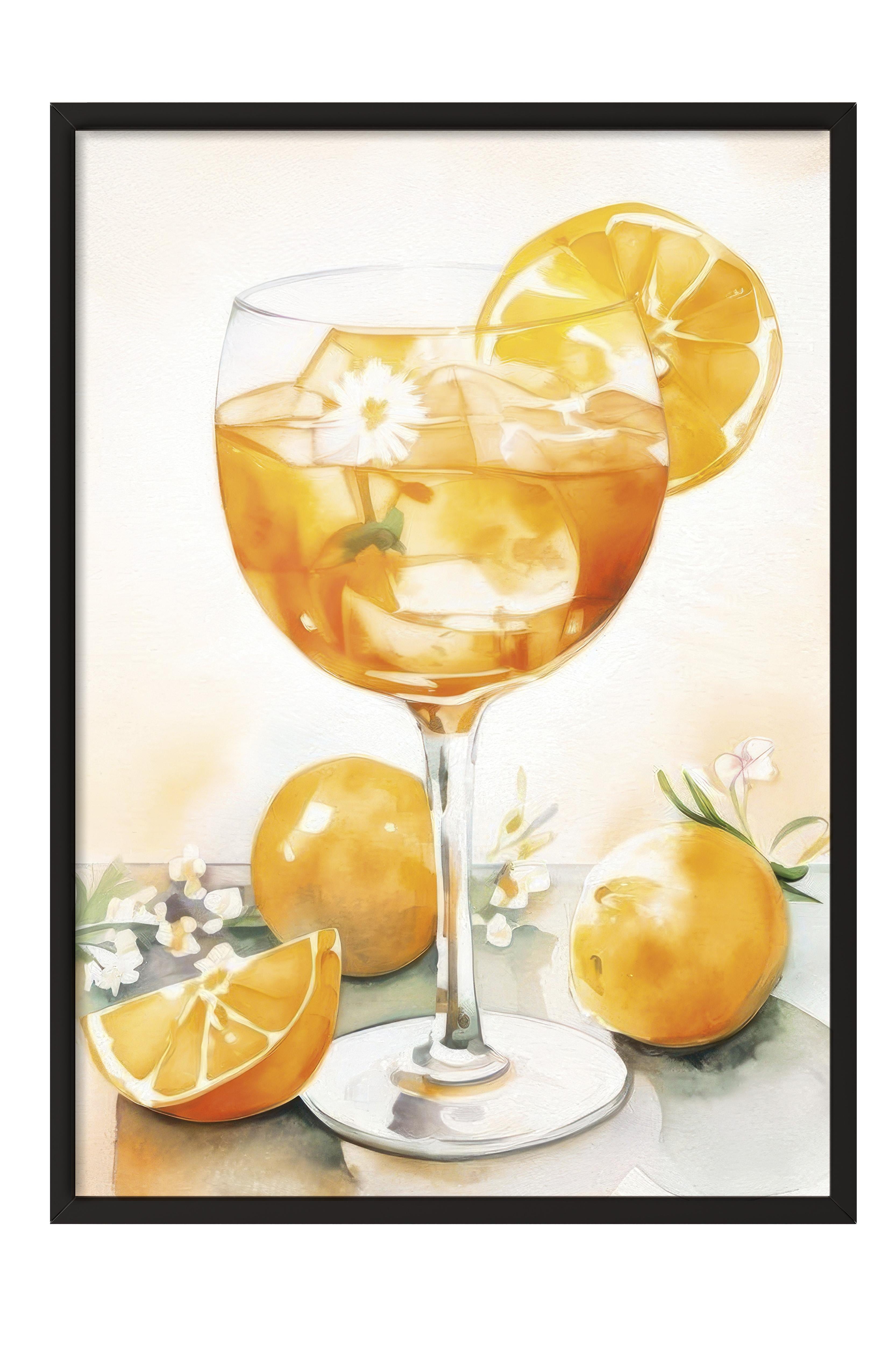 Aperol Art Çerçeveli Tablo, Siyah Çerçeve ve Poster, Dikey Duvar Tablosu Comfort Serisi NO:108567