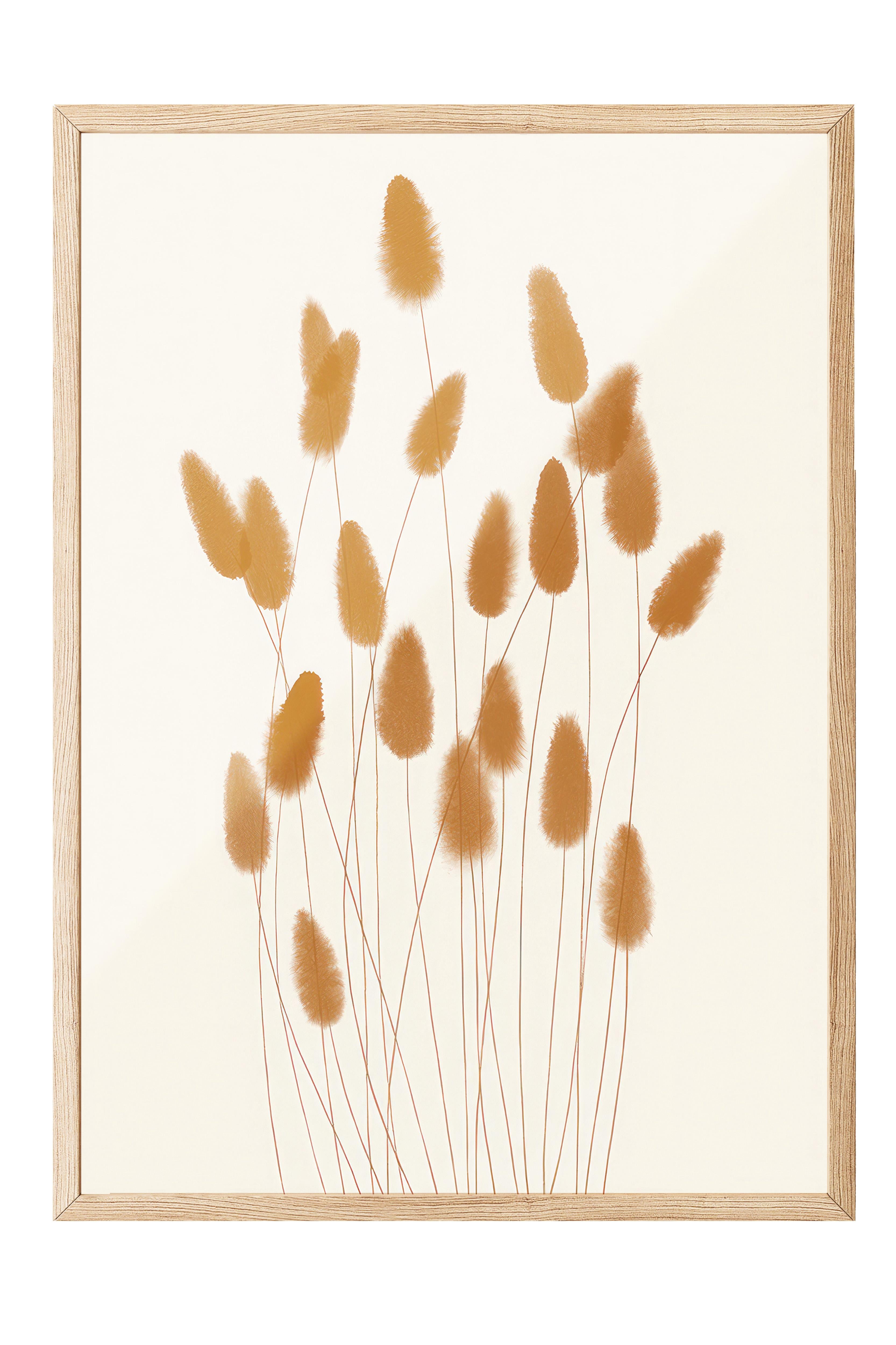 Aquarelle Reeds Çerçeveli Tablo, Ahşap Çerçeve ve Poster, Duvar Tablosu Comfort Serisi NO:108529