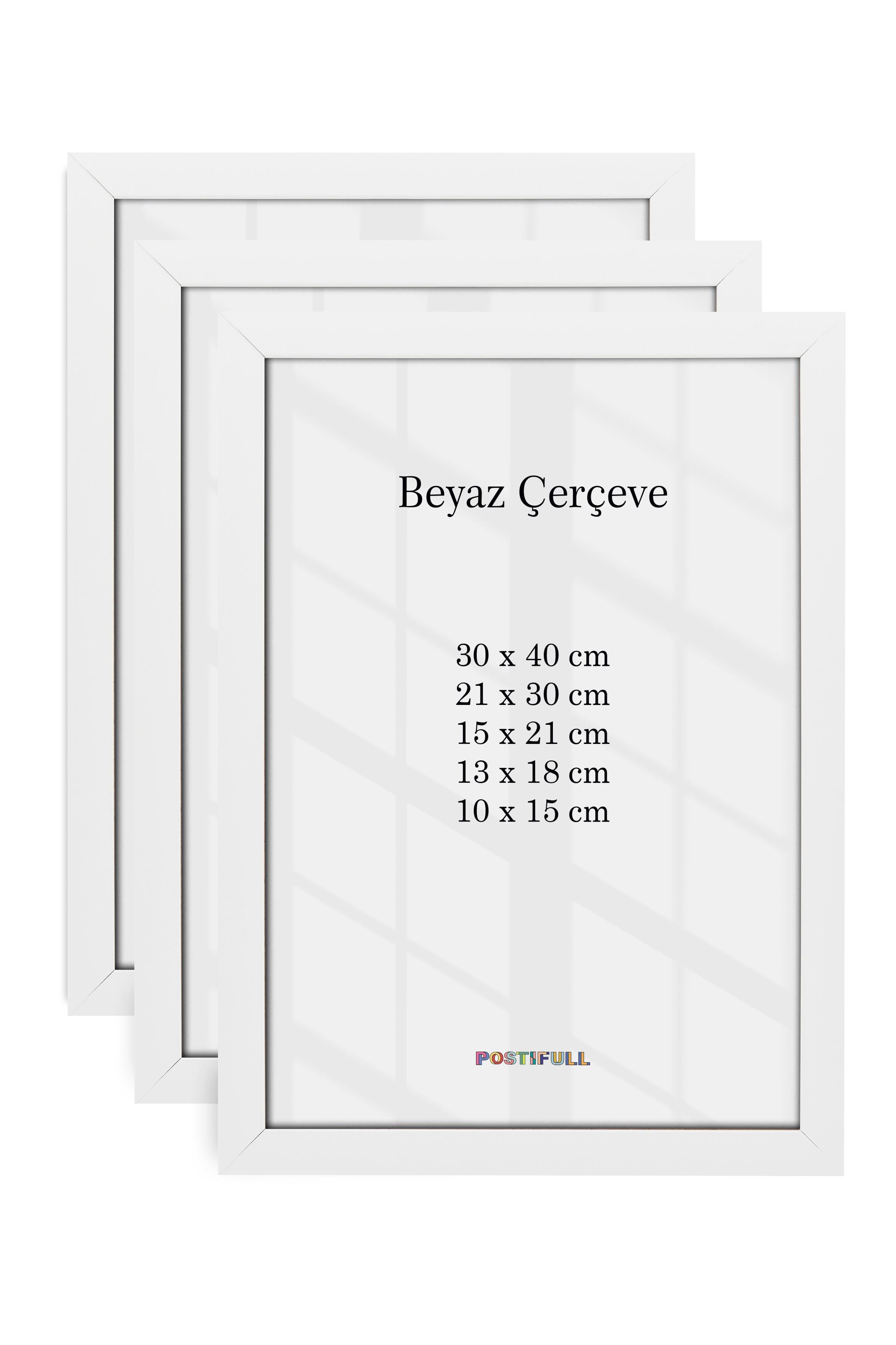 Beyaz Çerçeve, 3 Adet Set, Poster ve Fotoğraf Çerçevesi, Resim Duvar Çerçevesi, Salon Çerçevesi