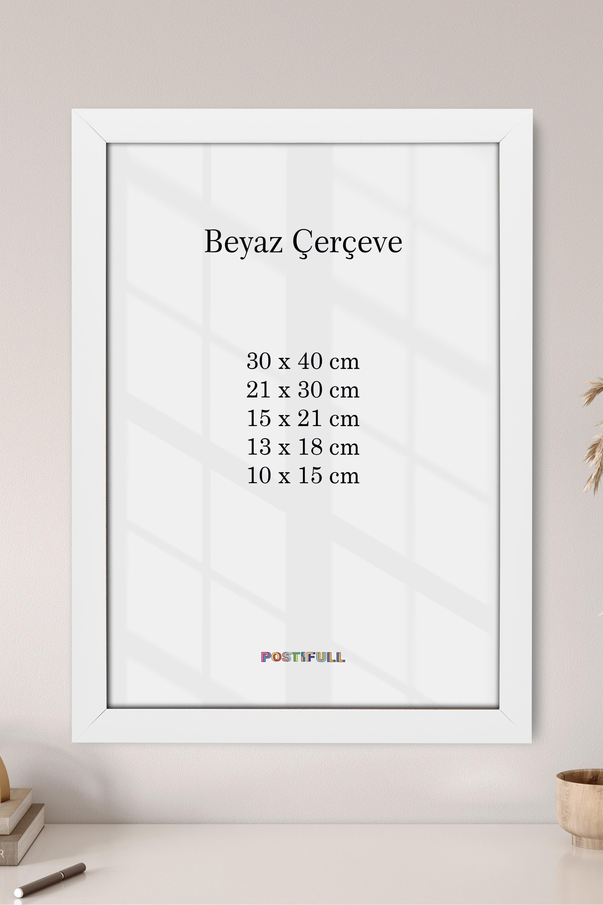 Beyaz Çerçeve, Poster ve Fotoğraf Çerçevesi, Resim Duvar Çerçevesi, Salon, Mutfak, Ofis Çerçevesi