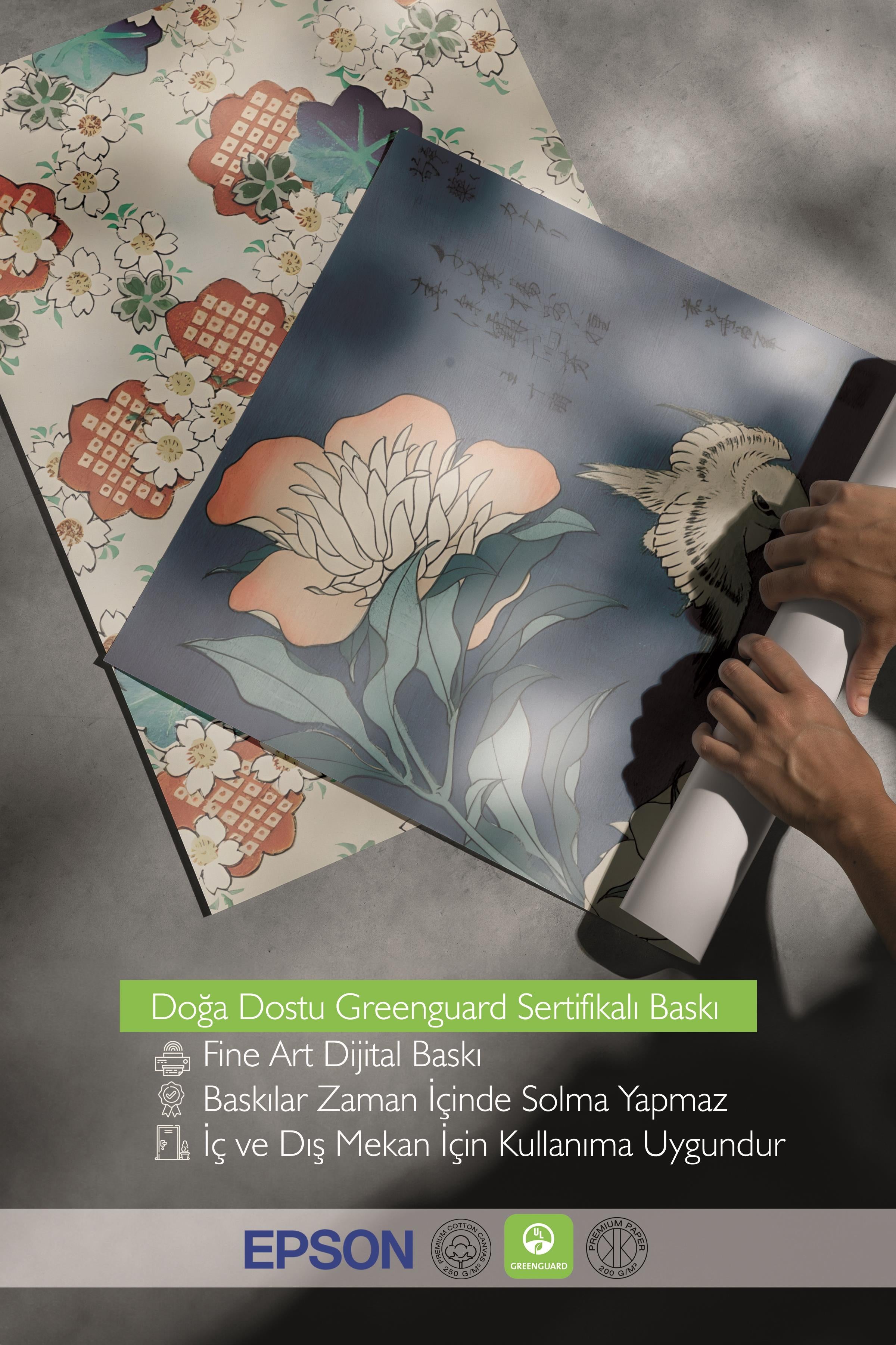 Beyaz Çerçeveli Tablo Seti, Hokusai Duvar Tablosu, 3 Adet Poster Seti, No:300762