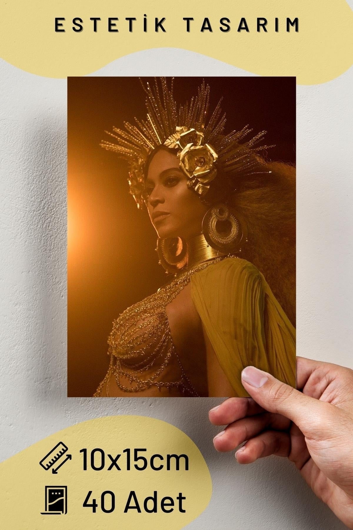 Beyonce Poster Seti, Beyonce Kolaj Seti, 10x15cm - 40 Adet Poster, Kutulu Set