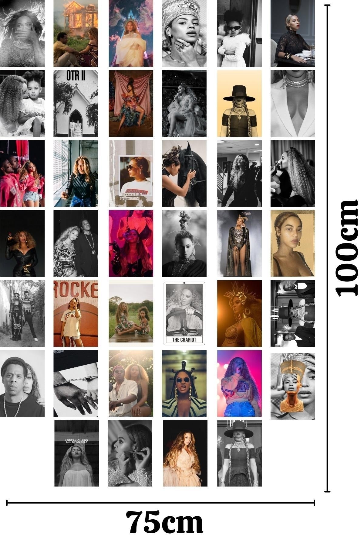 Beyonce Poster Seti, Beyonce Kolaj Seti, 10x15cm - 40 Adet Poster, Kutulu Set