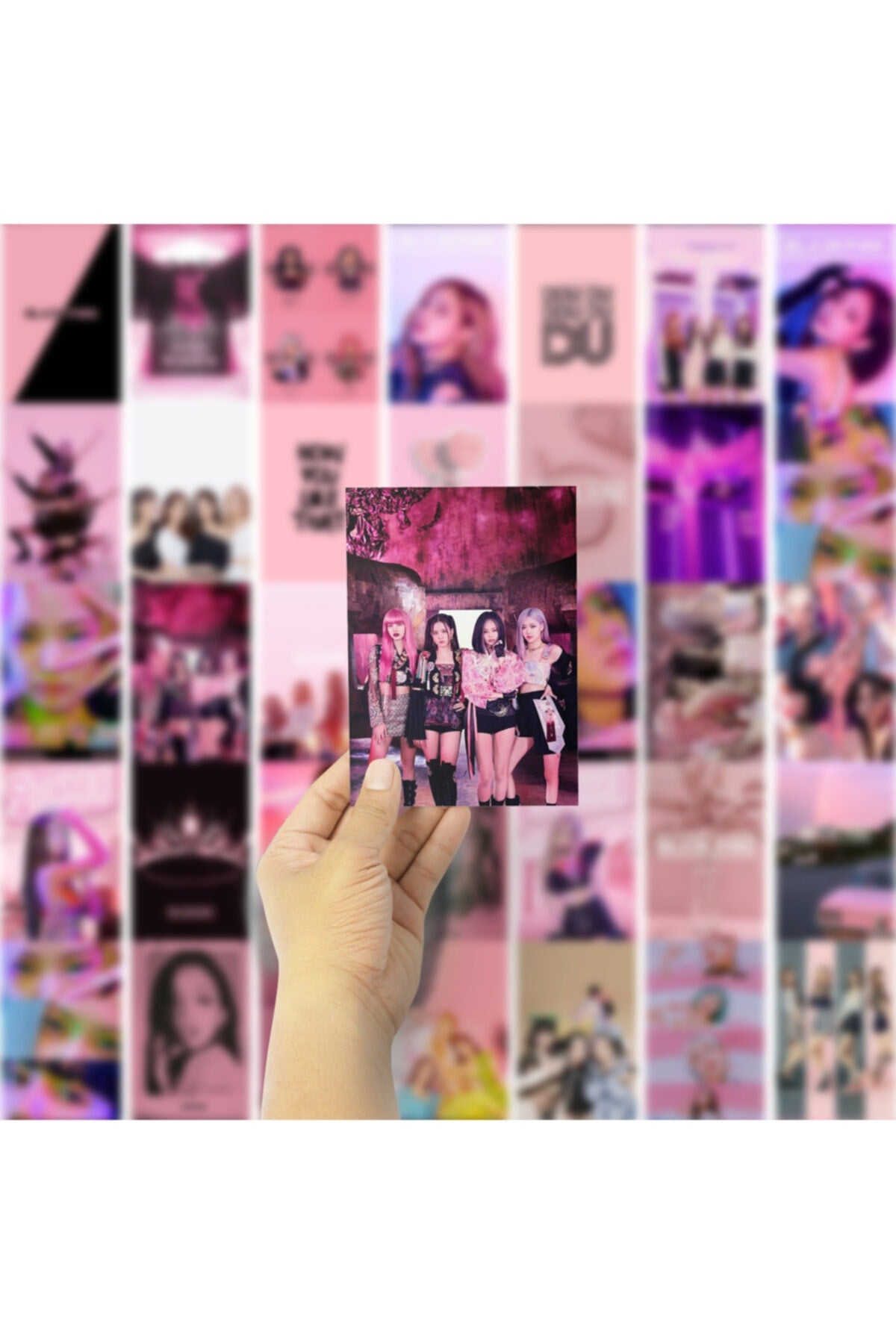 Blackpink Duvar Posteri Seti - Blackpink Poster, Arkası Yapışkanlı Kolaj Seti - 60 Adet - 10cm*15cm