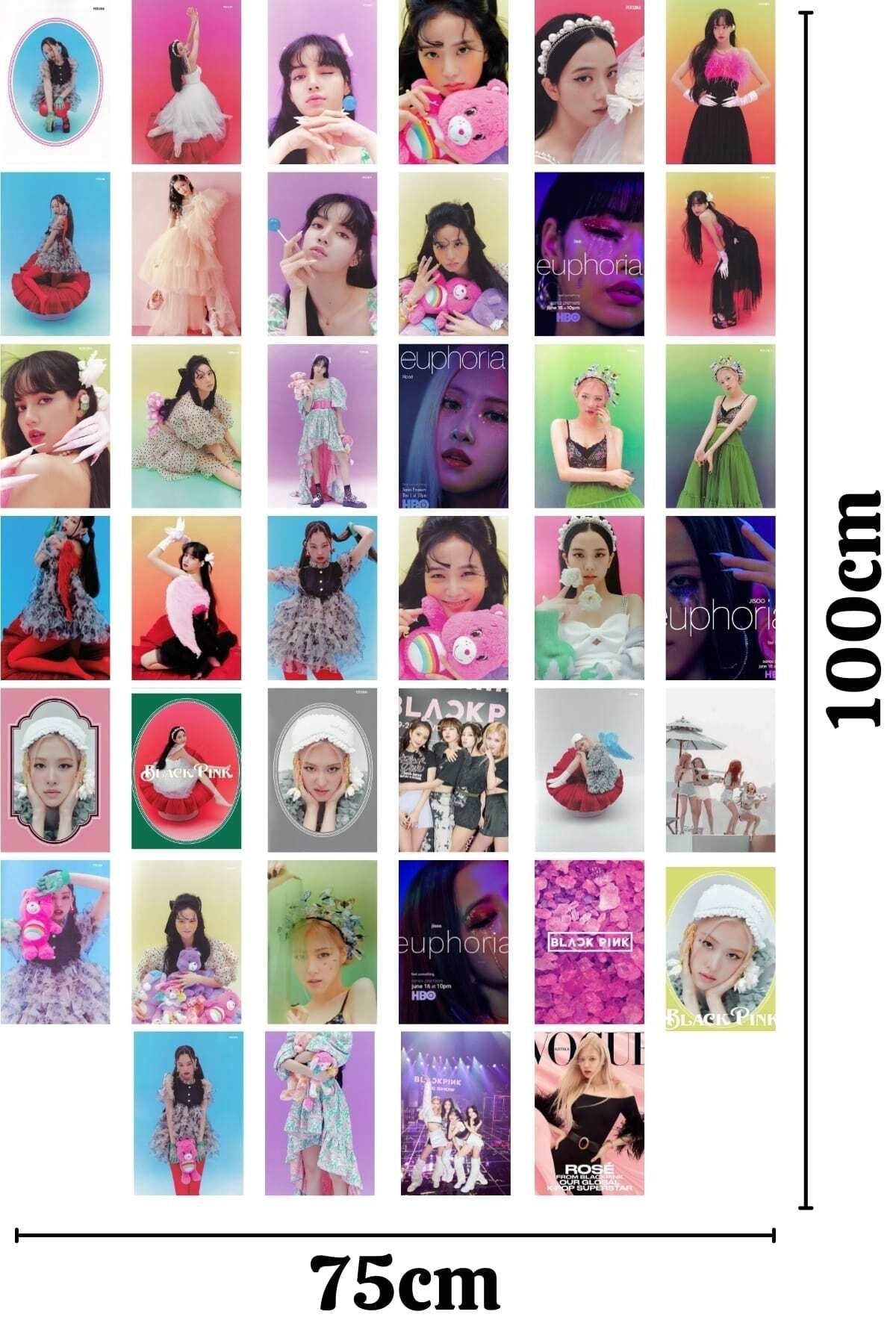 Blackpink Poster Seti - Blackpink Kolaj Seti - 40 Adet - 10cm*15cm - Arkası Yapışkanlı - Kutulu Set