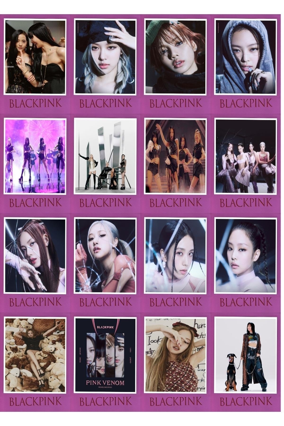 Blackpink Poster Seti - Born Pink- Yeni Albüm - Duvar Posteri - Yapışkanlı - Duvar Dekoru - 50 Adet