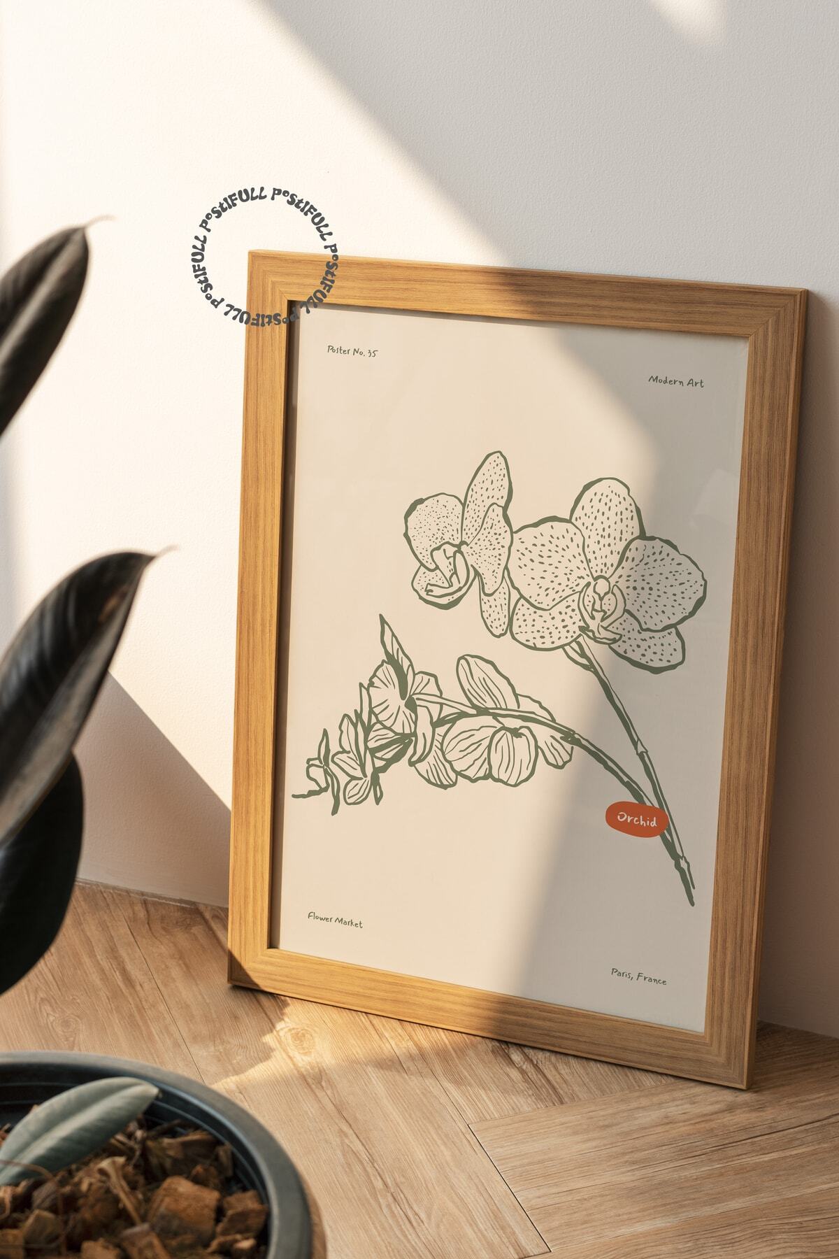 Botanik Poster - Ev Dekoru Estetik Poster - Flower Market Poster - Soyut Çizim Poster, Çerçevesiz