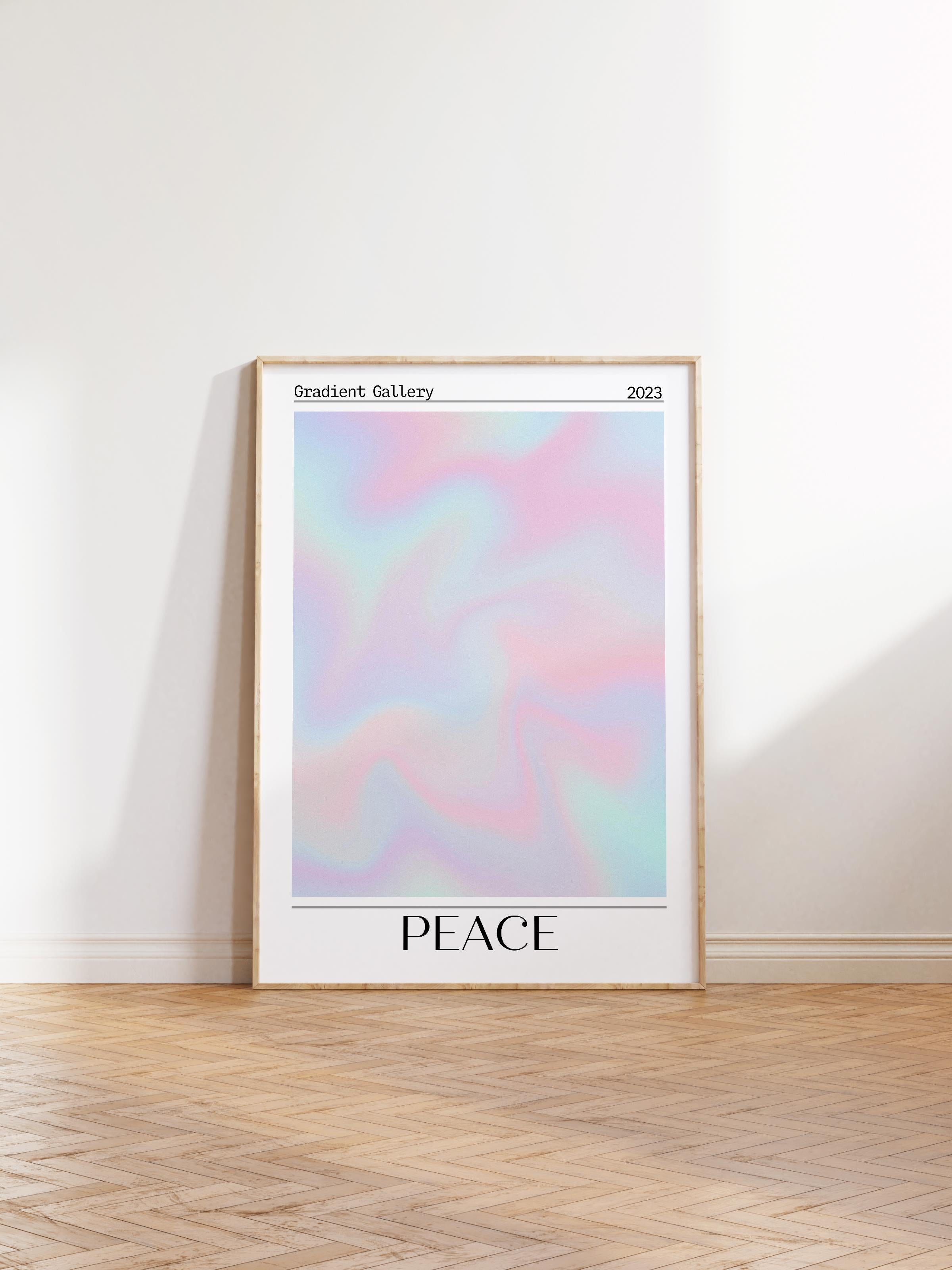 Çerçevesiz Poster, Aura Serisi NO:12 - Peace, Melek Numaraları, Renkli Poster, Sanat Kağıdı