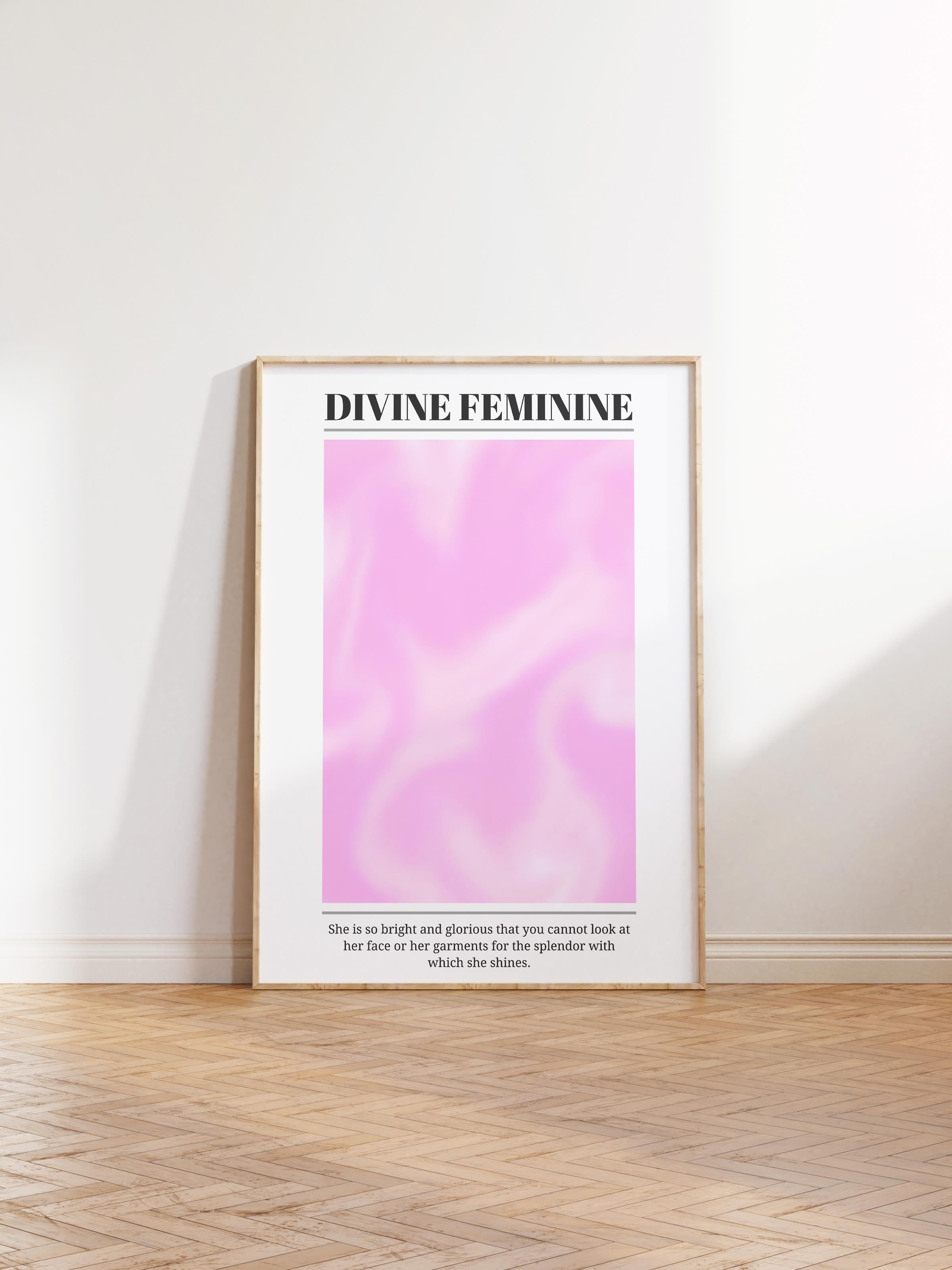 Çerçevesiz Poster, Aura Serisi NO:140 - Divine Feminine, Melek Numaraları, Renkli Poster