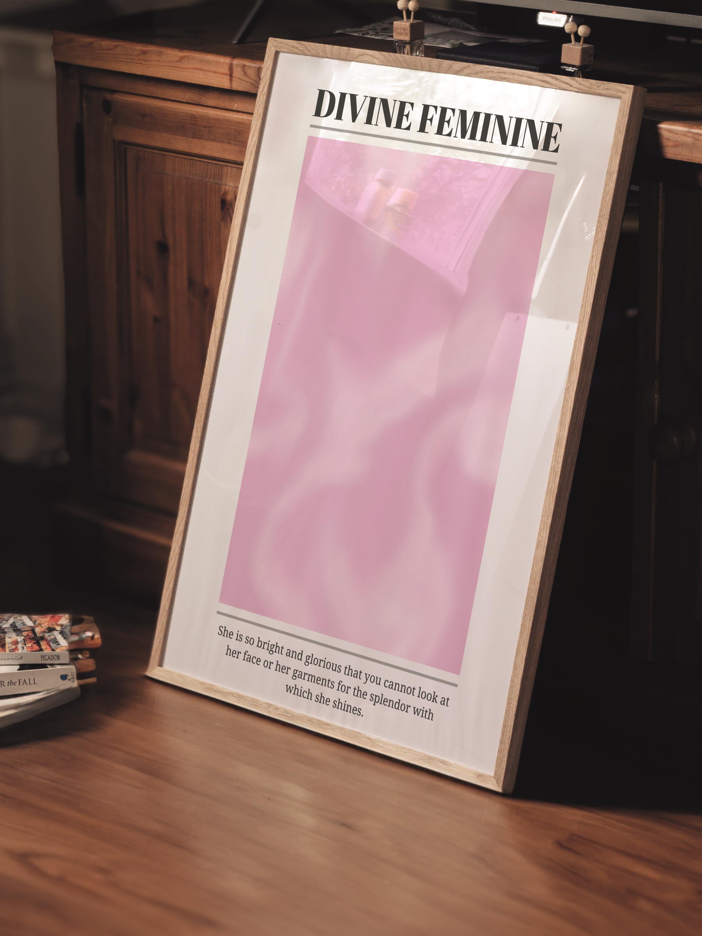 Çerçevesiz Poster, Aura Serisi NO:140 - Divine Feminine, Melek Numaraları, Renkli Poster