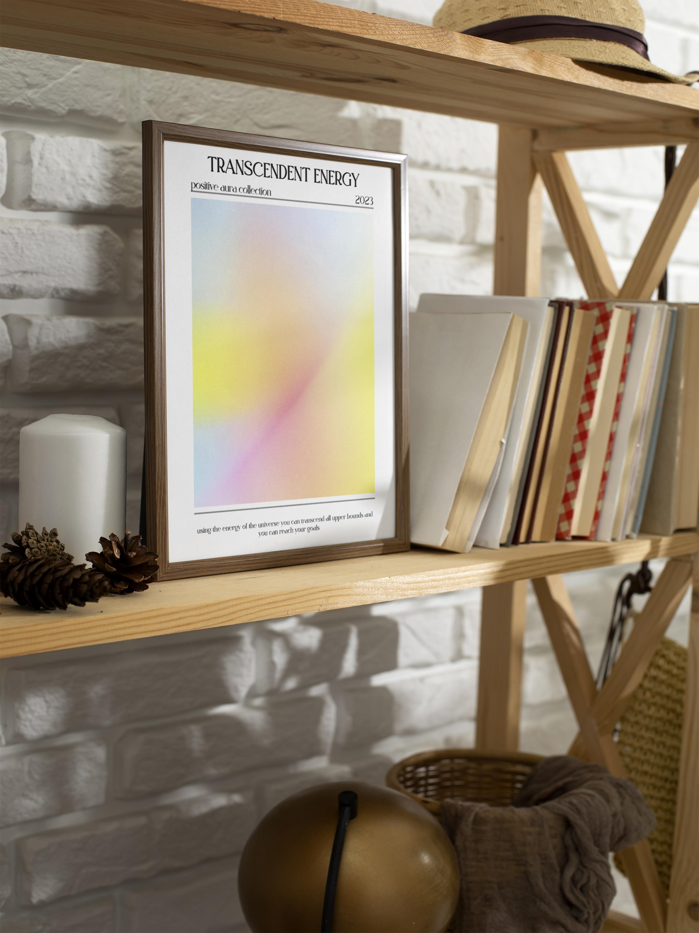 Çerçevesiz Poster, Aura Serisi NO:145 - Transcendent Energy, Melek Numaraları, Renkli Poster