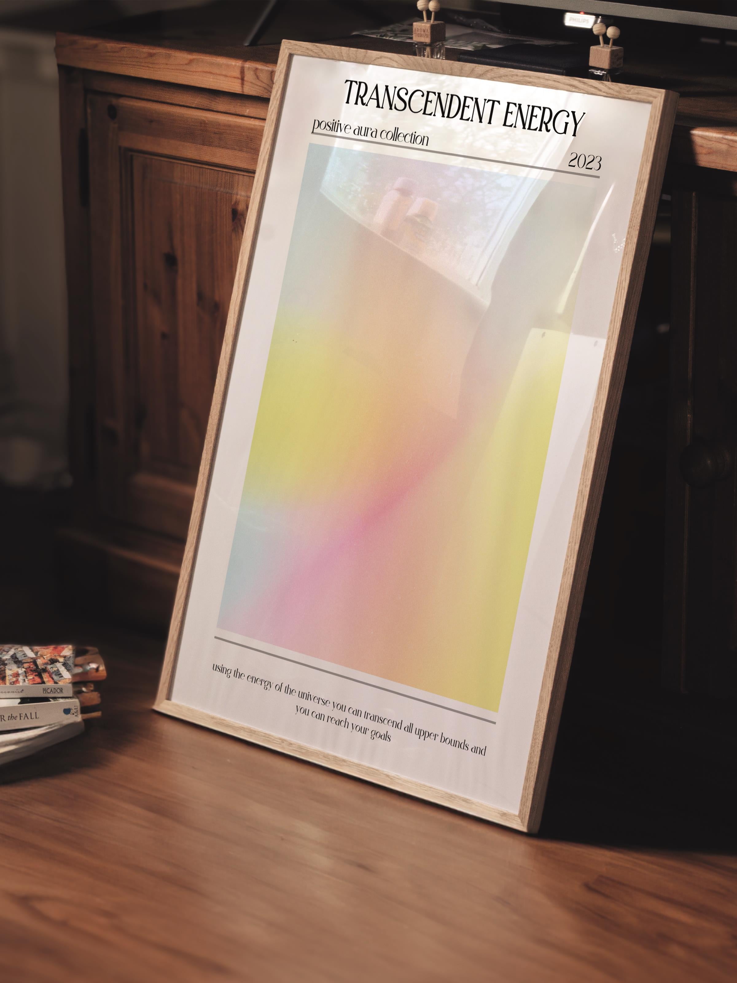 Çerçevesiz Poster, Aura Serisi NO:145 - Transcendent Energy, Melek Numaraları, Renkli Poster