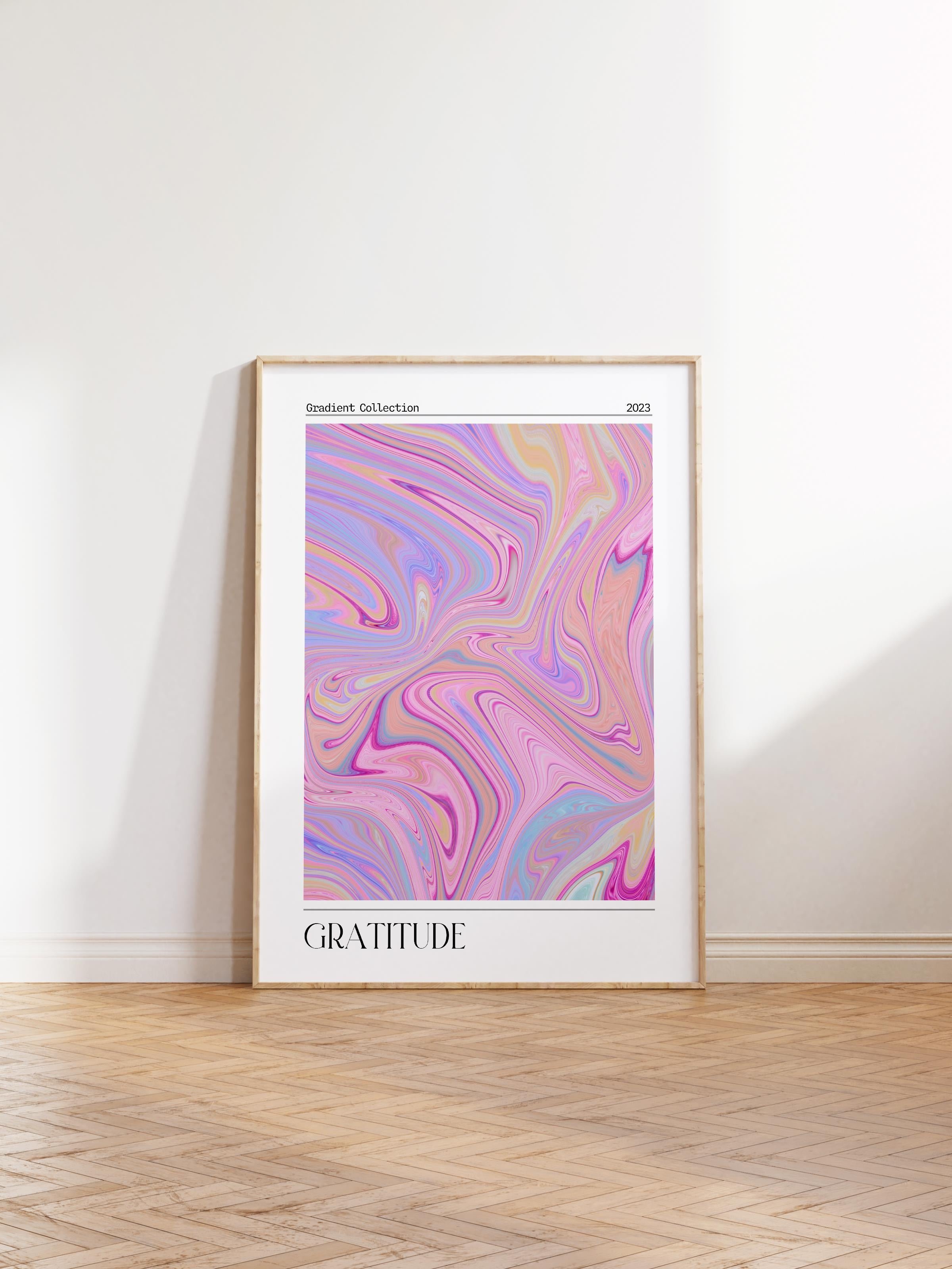 Çerçevesiz Poster, Aura Serisi NO:149 - Gratitude, Melek Numaraları, Renkli Poster