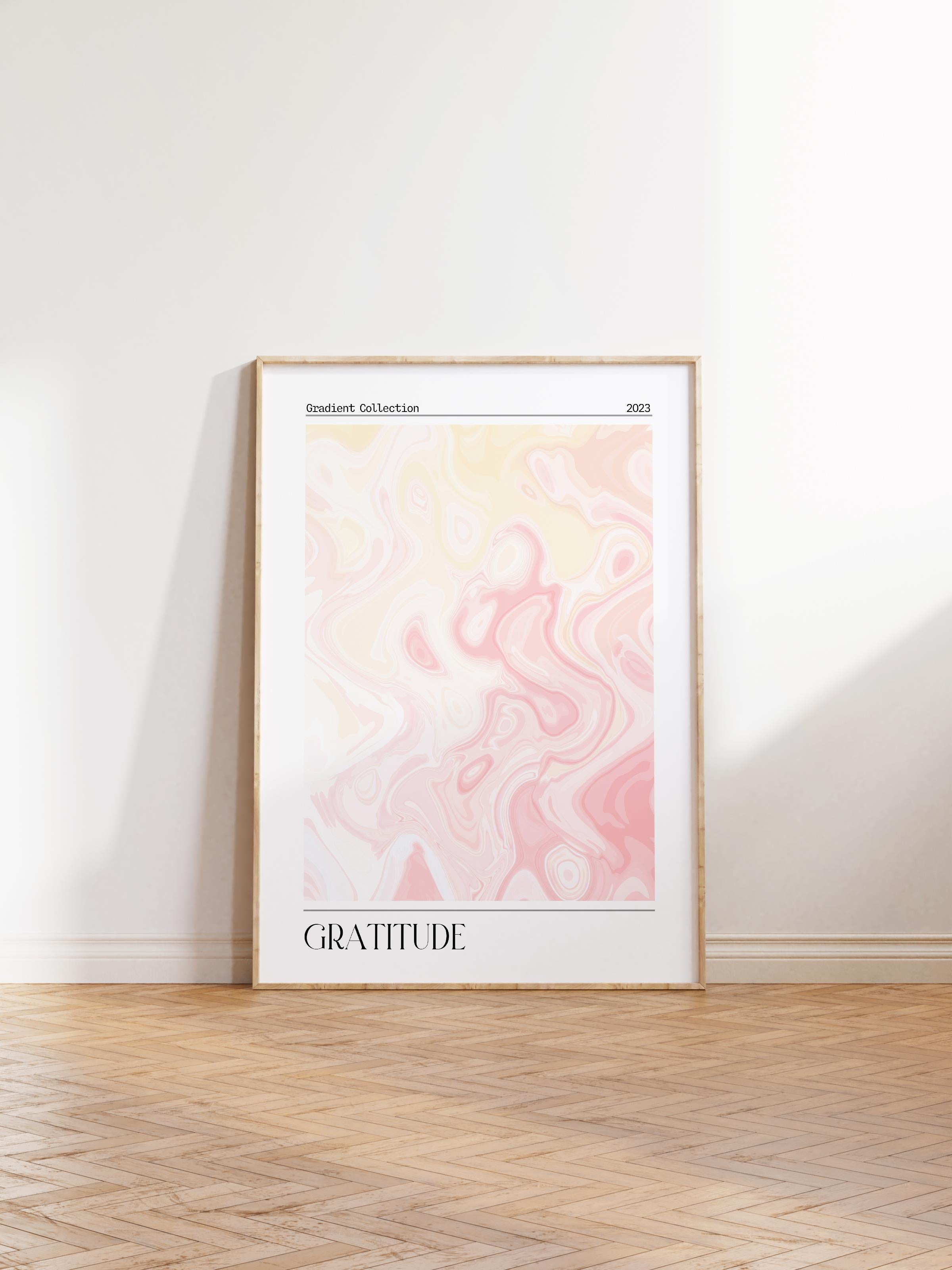 Çerçevesiz Poster, Aura Serisi NO:161 - Gratitude, Melek Numaraları, Renkli Poster