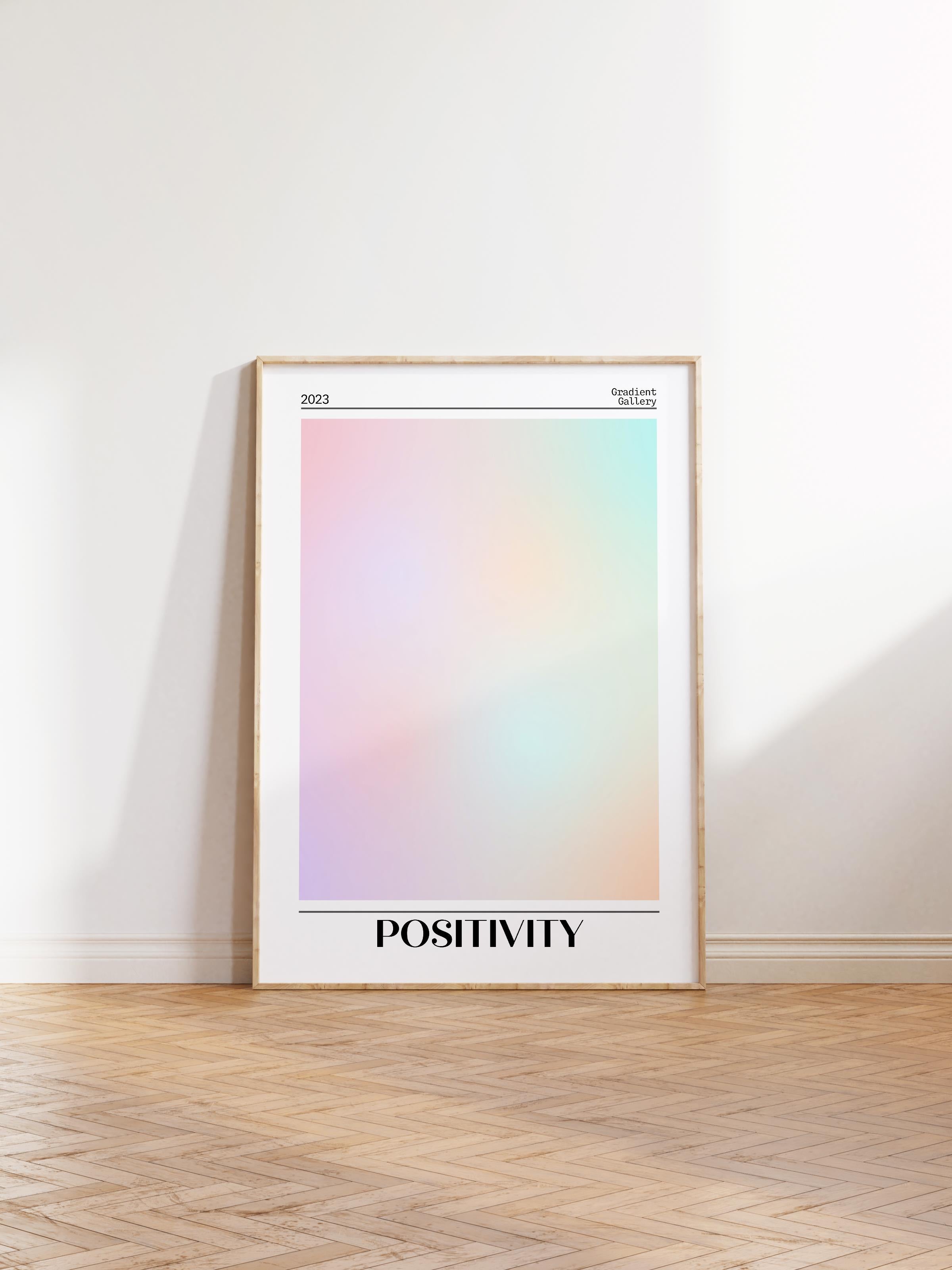 Çerçevesiz Poster, Aura Serisi NO:168 - Positivity, Melek Numaraları, Renkli Poster
