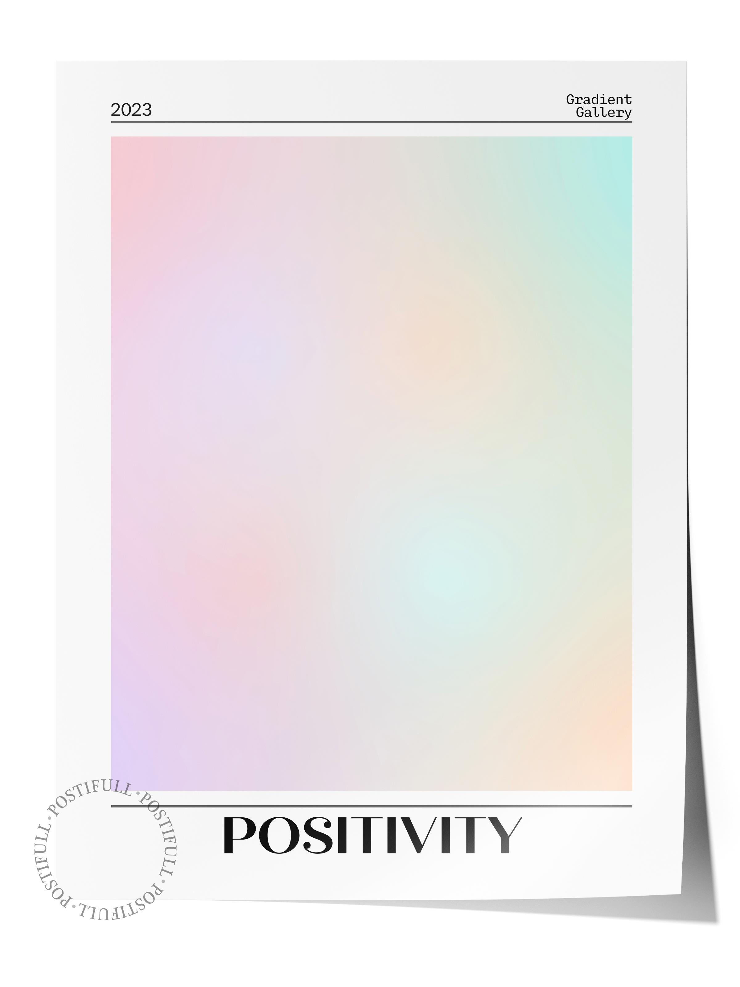 Çerçevesiz Poster, Aura Serisi NO:168 - Positivity, Melek Numaraları, Renkli Poster