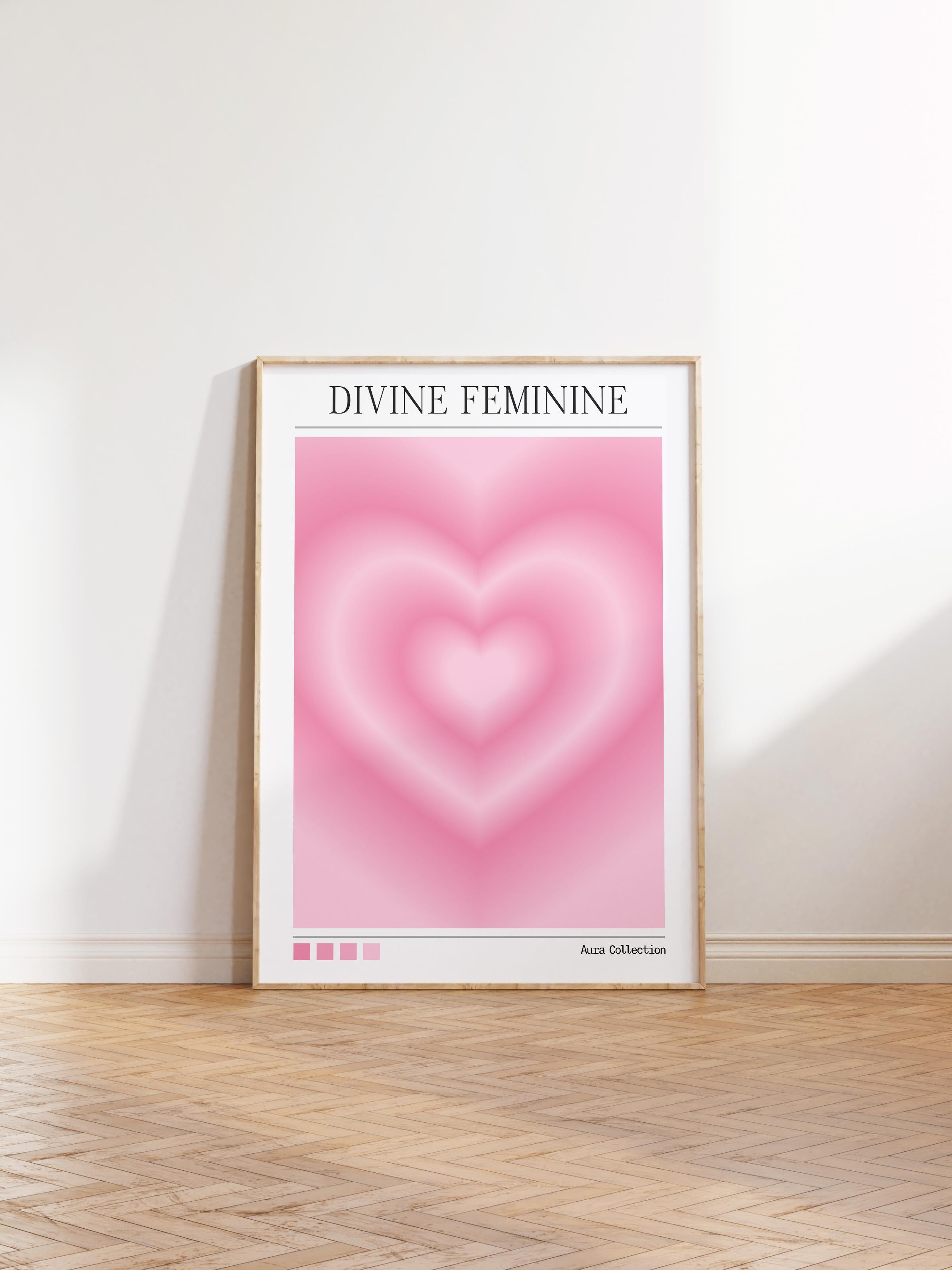 Çerçevesiz Poster, Aura Serisi NO:169 - Divine Feminine, Melek Numaraları, Renkli Poster