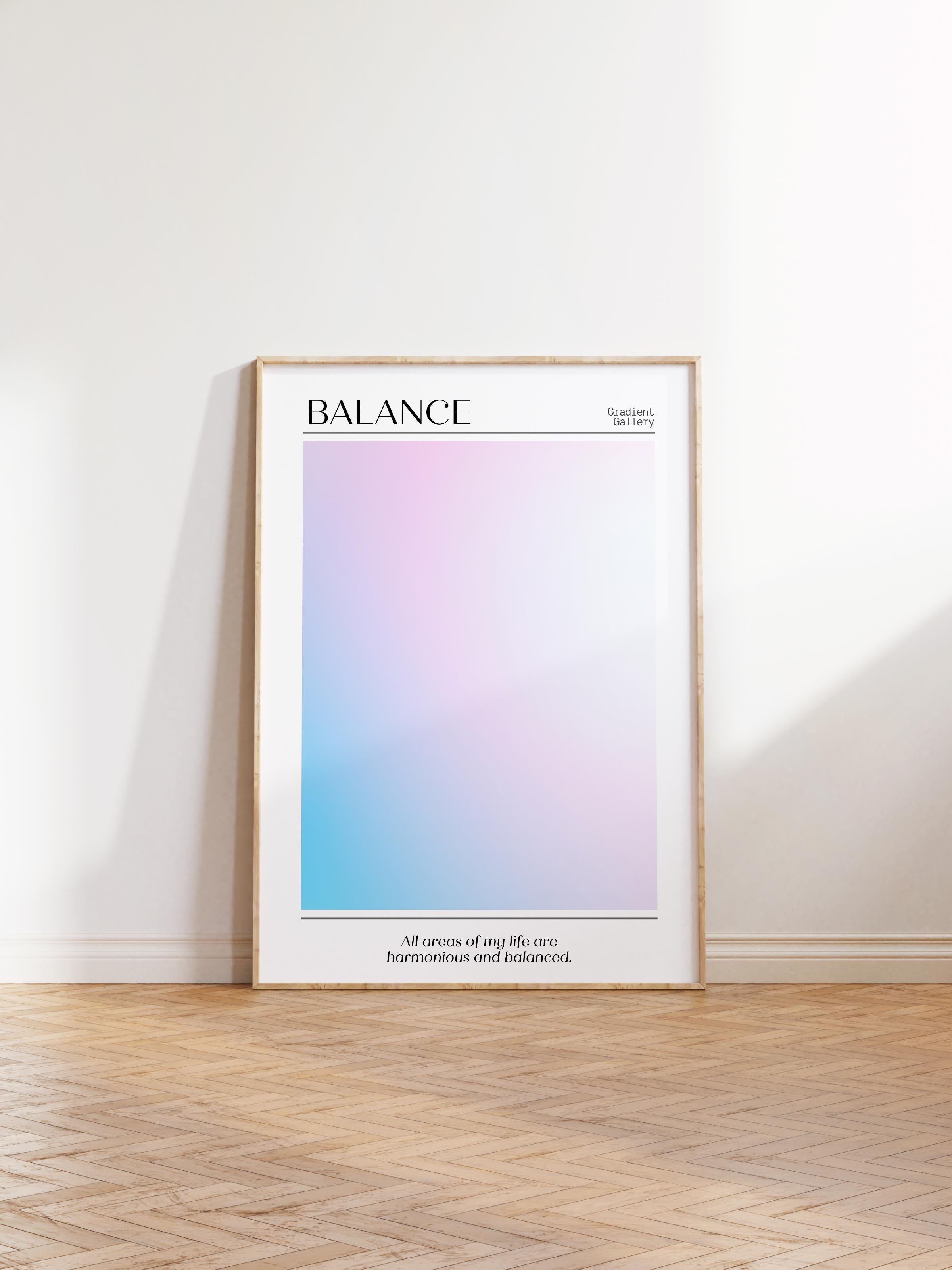 Çerçevesiz Poster, Aura Serisi NO:17 - Balance, Melek Numaraları, Renkli Poster, Sanat Kağıdı