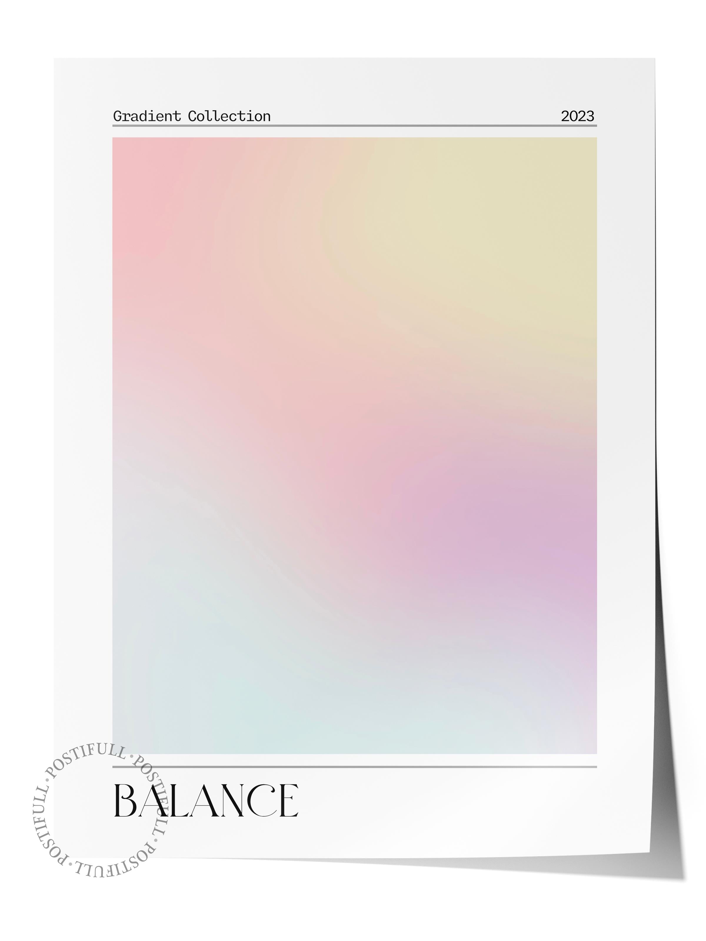 Çerçevesiz Poster, Aura Serisi NO:18 - Balance, Melek Numaraları, Renkli Poster, Sanat Kağıdı