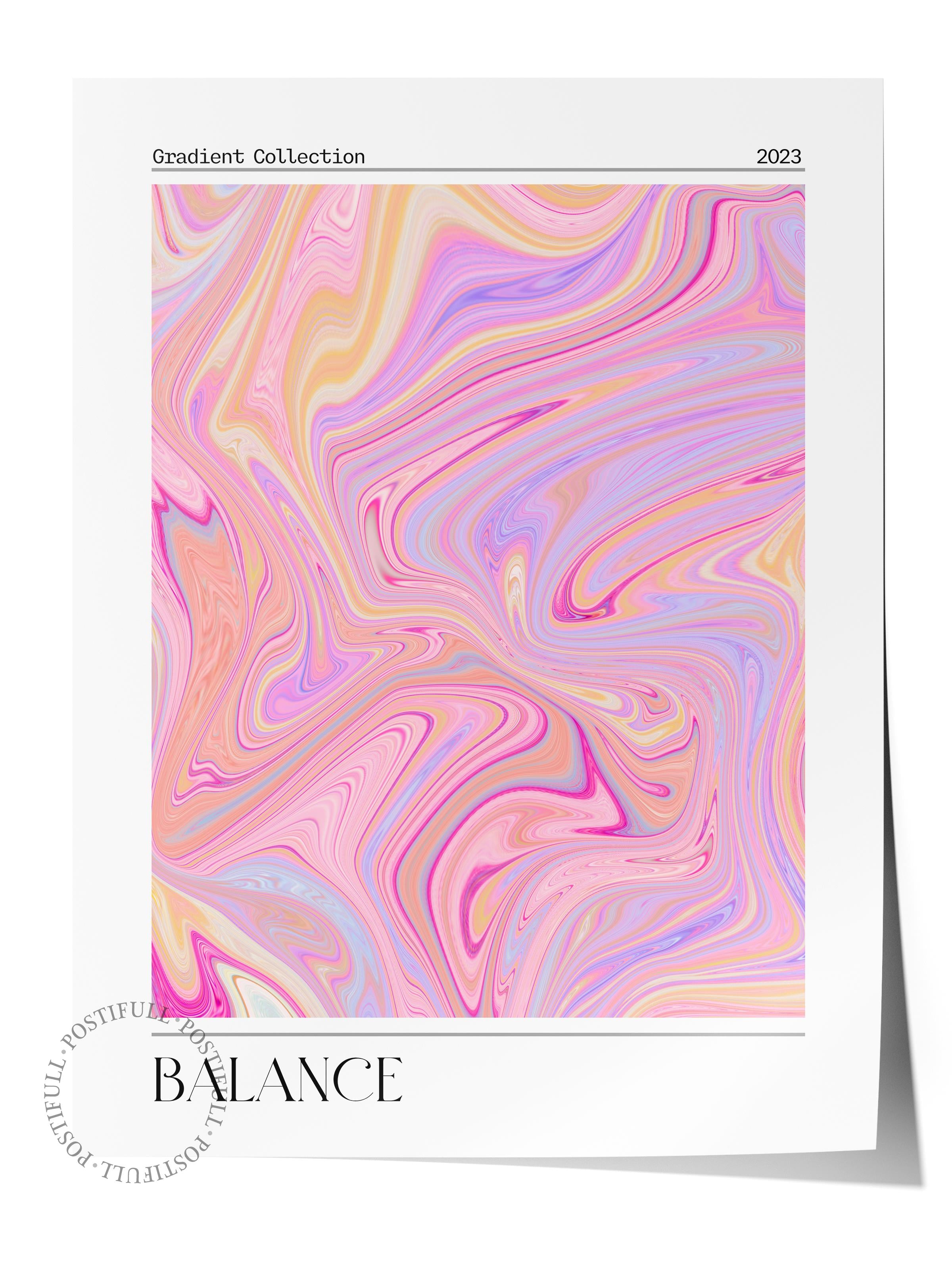 Çerçevesiz Poster, Aura Serisi NO:191 - Balance Renkli, Melek Numaraları, Renkli Poster