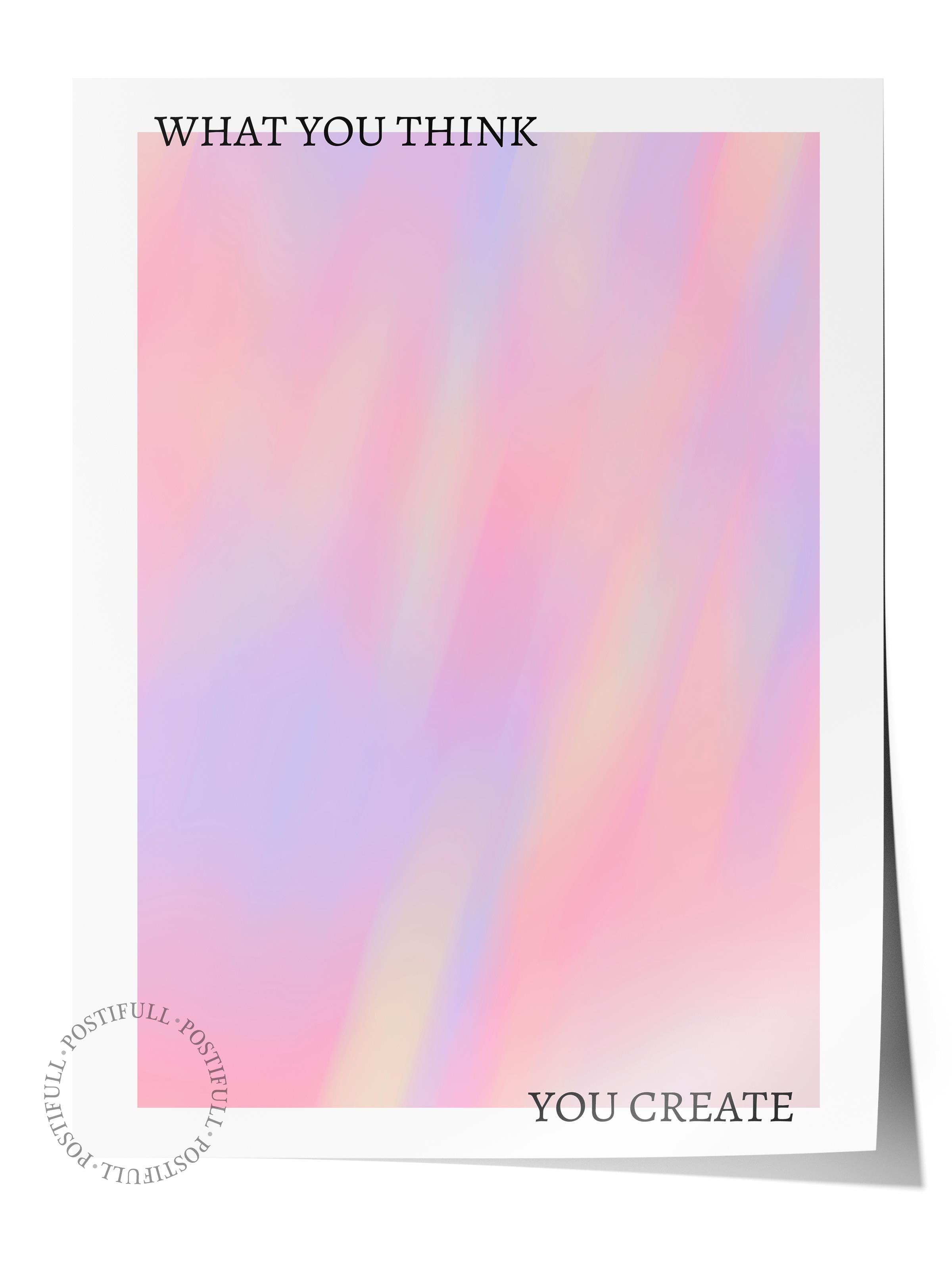 Çerçevesiz Poster, Aura Serisi NO:195 - Karışık Renkli, Melek Numaraları, Renkli Poster