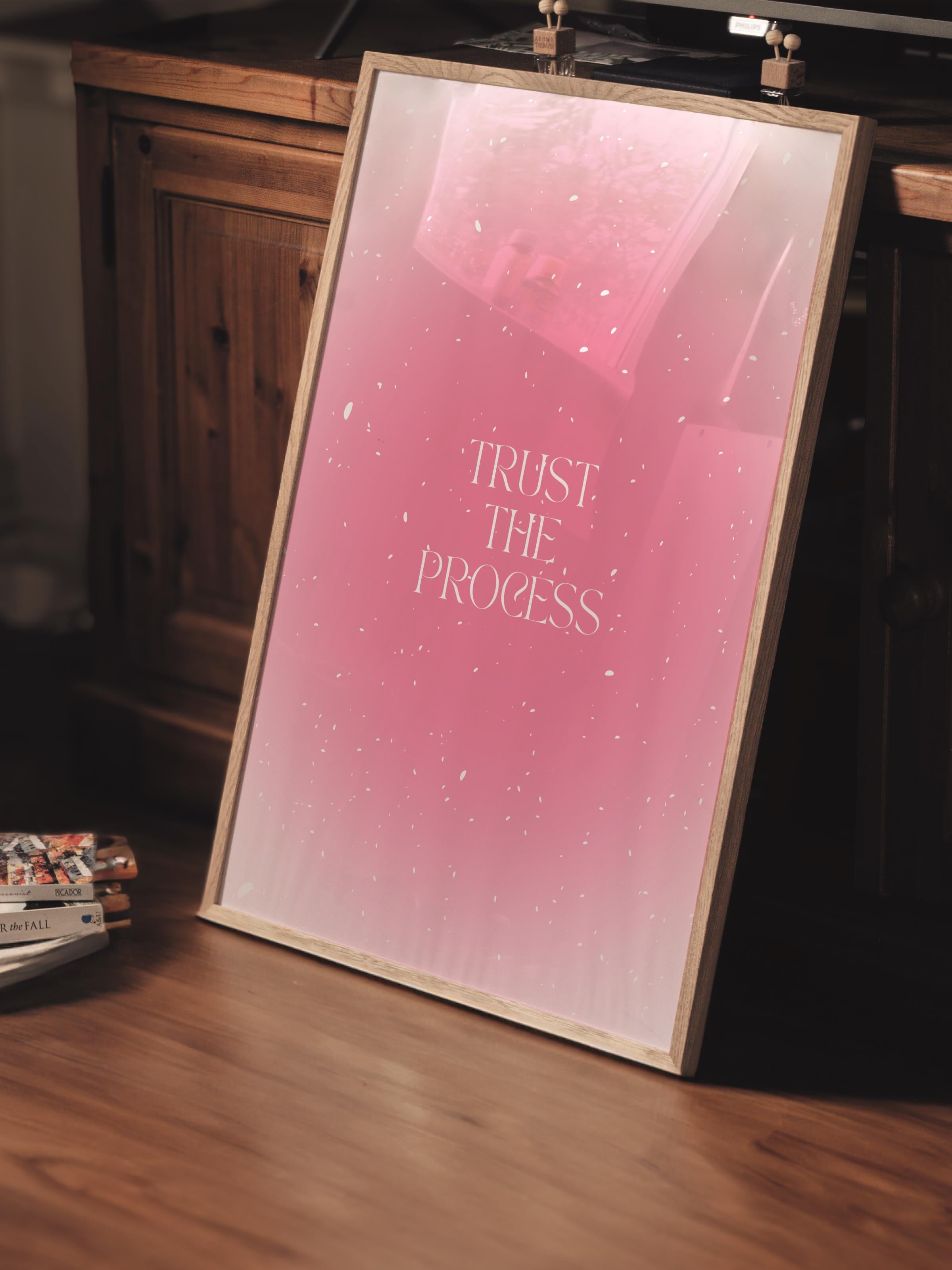 Çerçevesiz Poster, Aura Serisi NO:203 - Trust The Process, Melek Numaraları, Renkli Poster