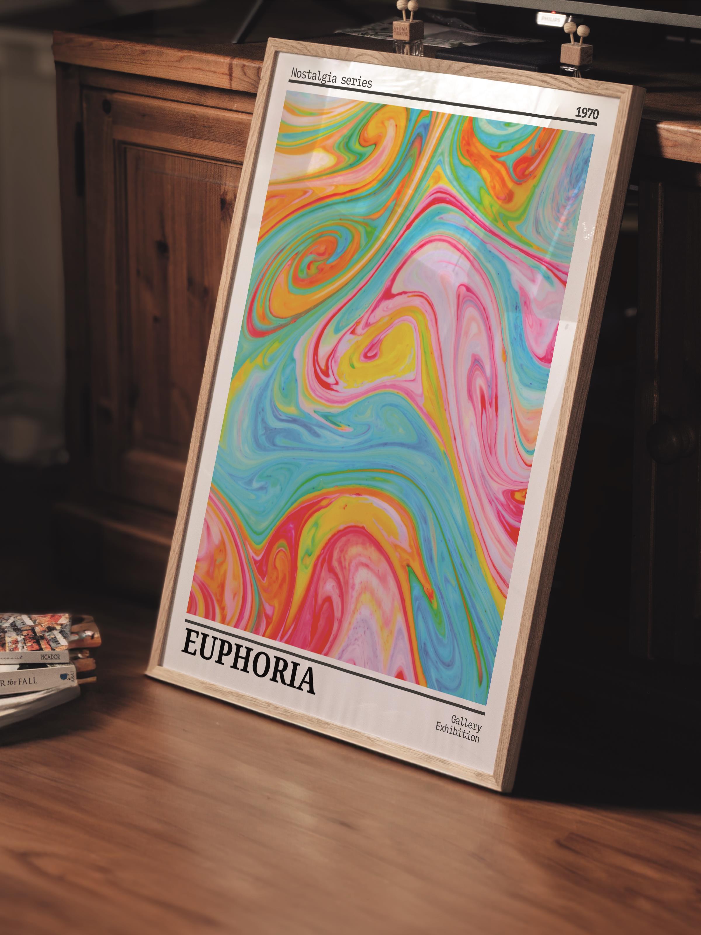 Çerçevesiz Poster, Aura Serisi NO:211 - Euphoria Karışık, Melek Numaraları, Renkli Poster