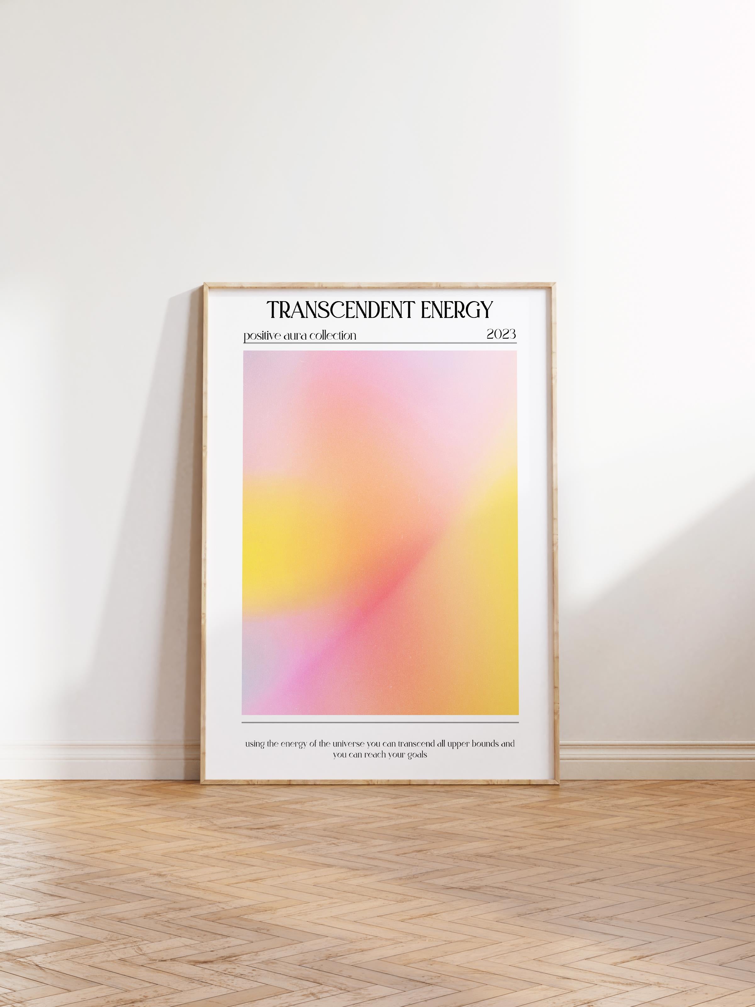 Çerçevesiz Poster, Aura Serisi NO:30 - Transcendent Energy, Melek Numaraları, Renkli Poster